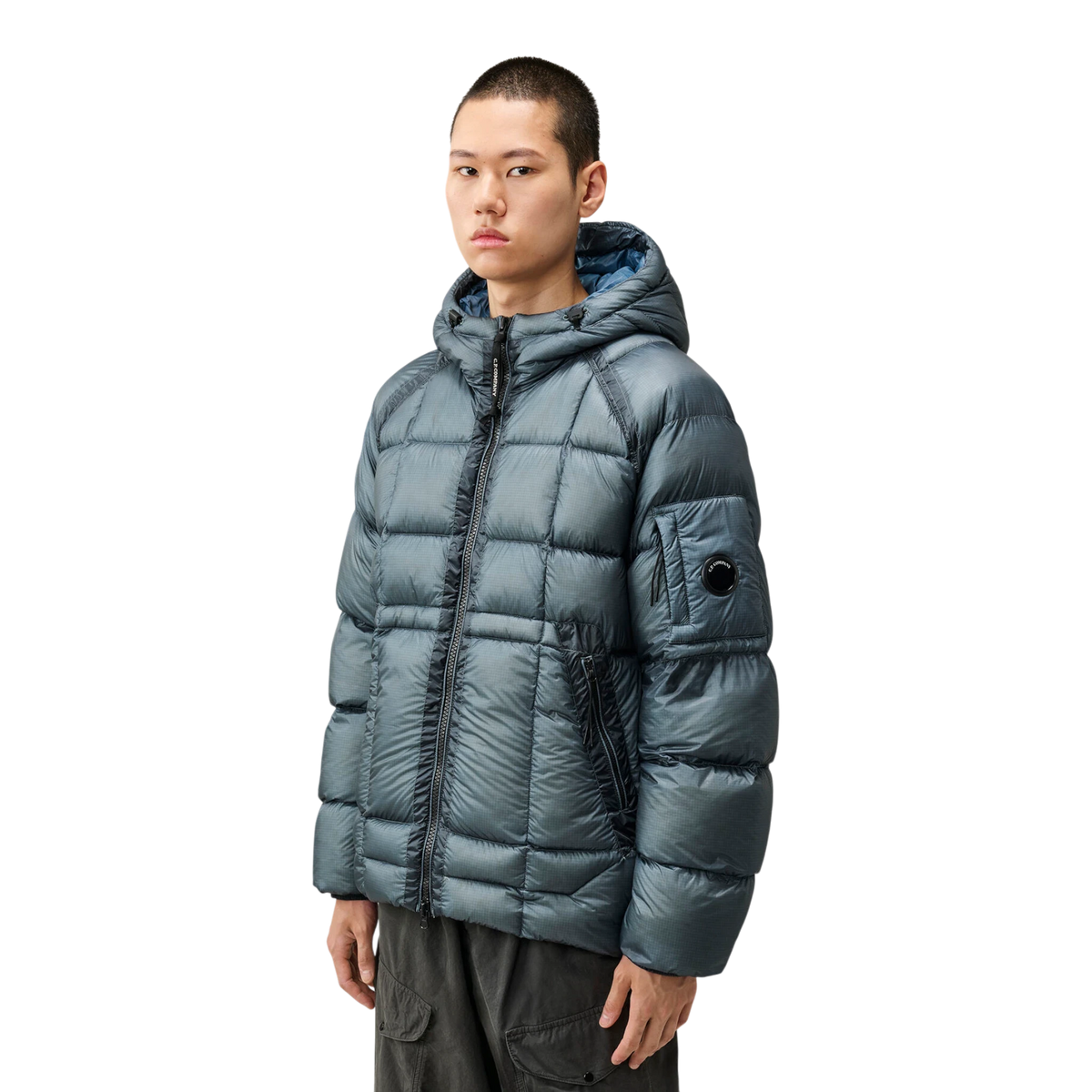 C.P. Company Daunenjacke aus D.D. Shell mit Kapuze, orion blue