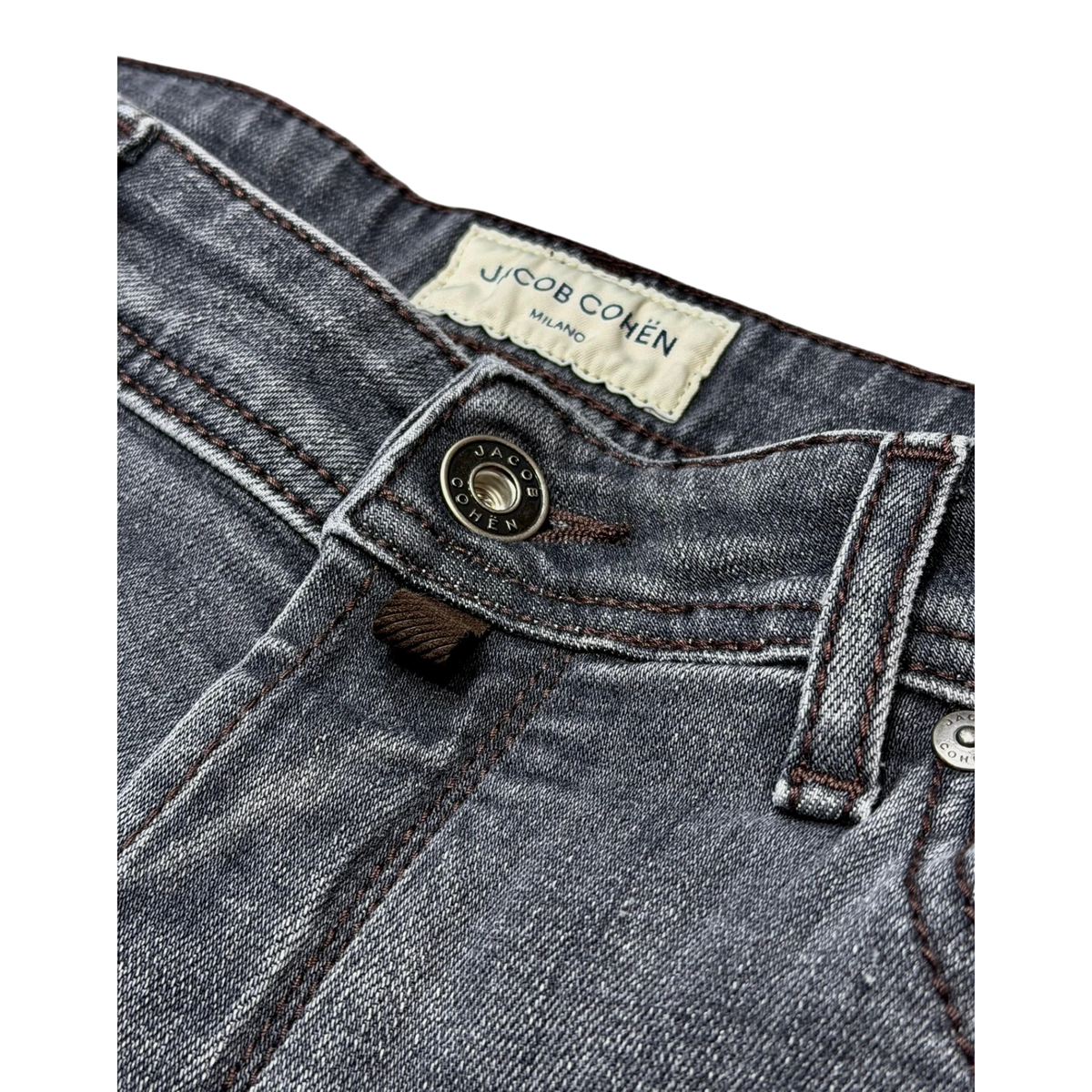 Jacob Cohën, Scott Jeans, grau mit Bitter Chocolate Label