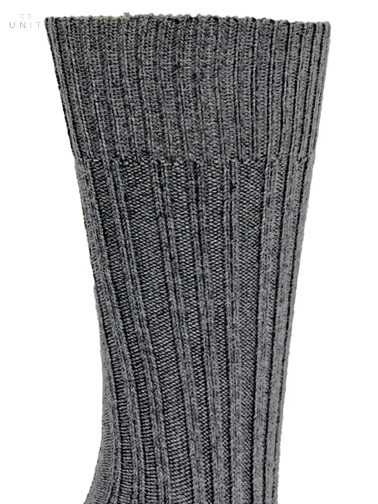 ANT45, Cashwool, Rippenstrumpf mit Wolle, mittelgrau ANT45