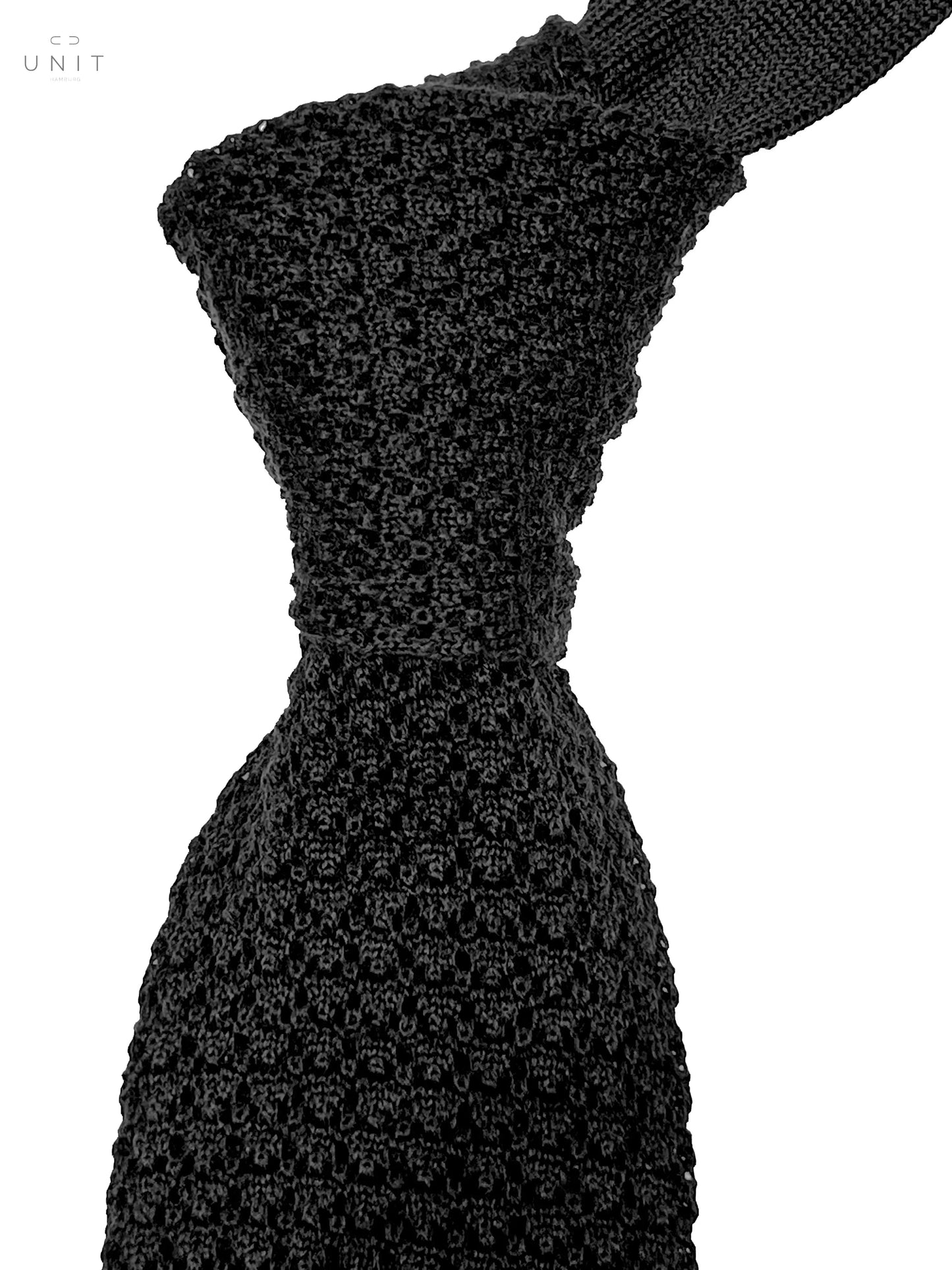Ascot ,Krawatte Wollstrick, schwarz Ascot