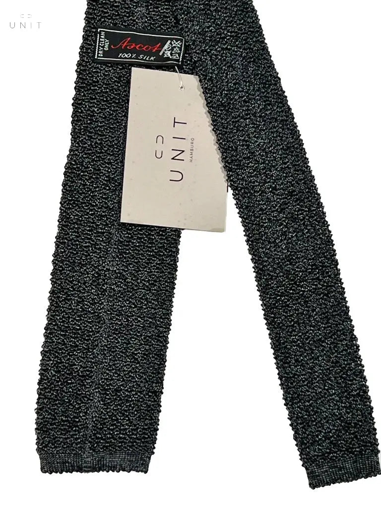 Ascot. Strickkrawatte aus Seide, graphit Ascot