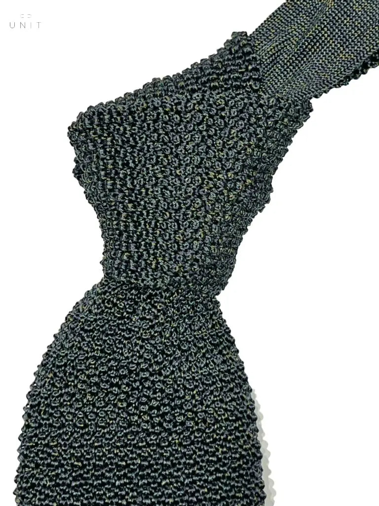 Ascot, Strickkrawatte, Seide, oliv blau Ascot