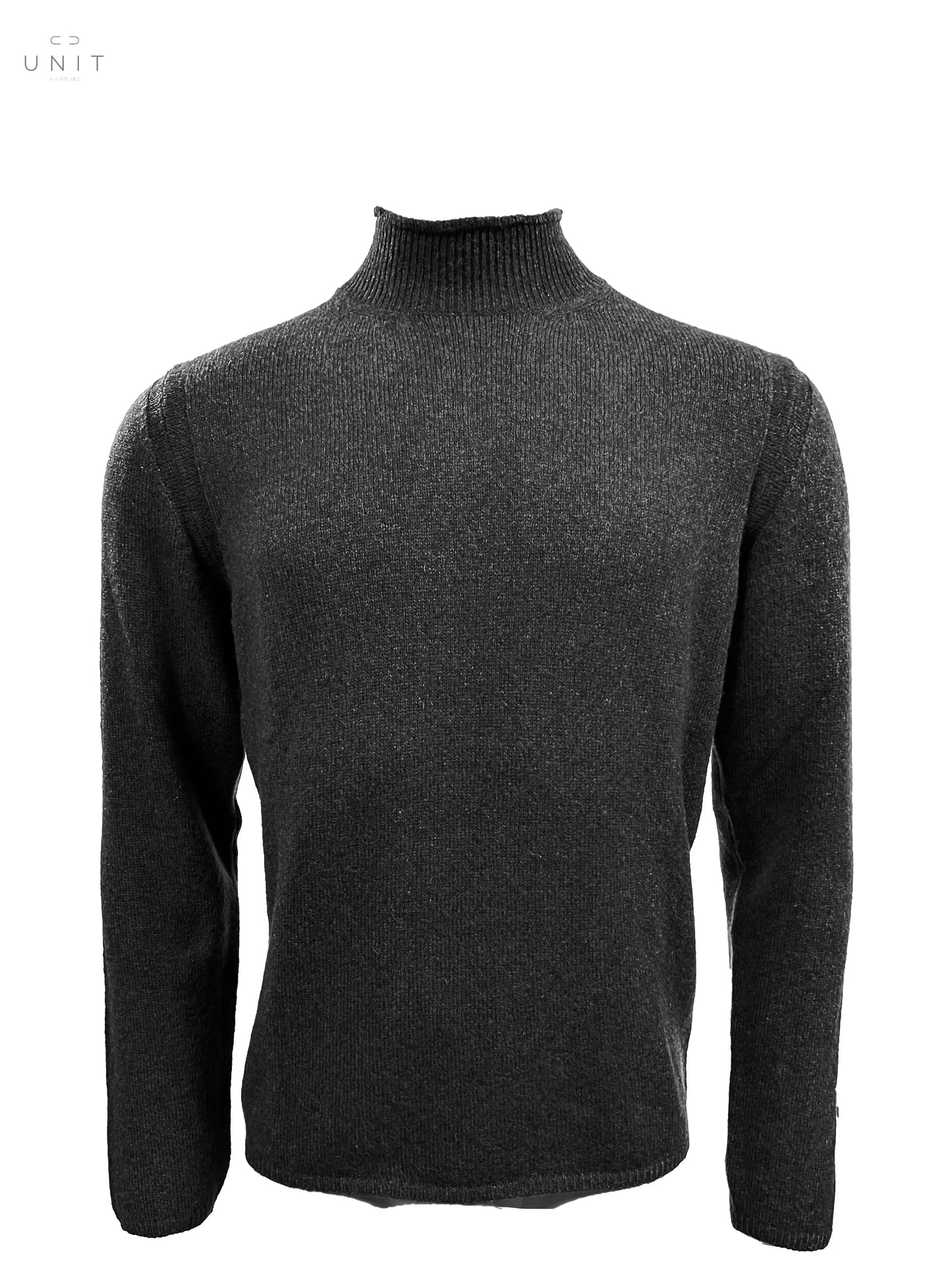 Roberto Collina , Merino/ Baby-Kamel Stehkragen, schwarz Roberto Collina