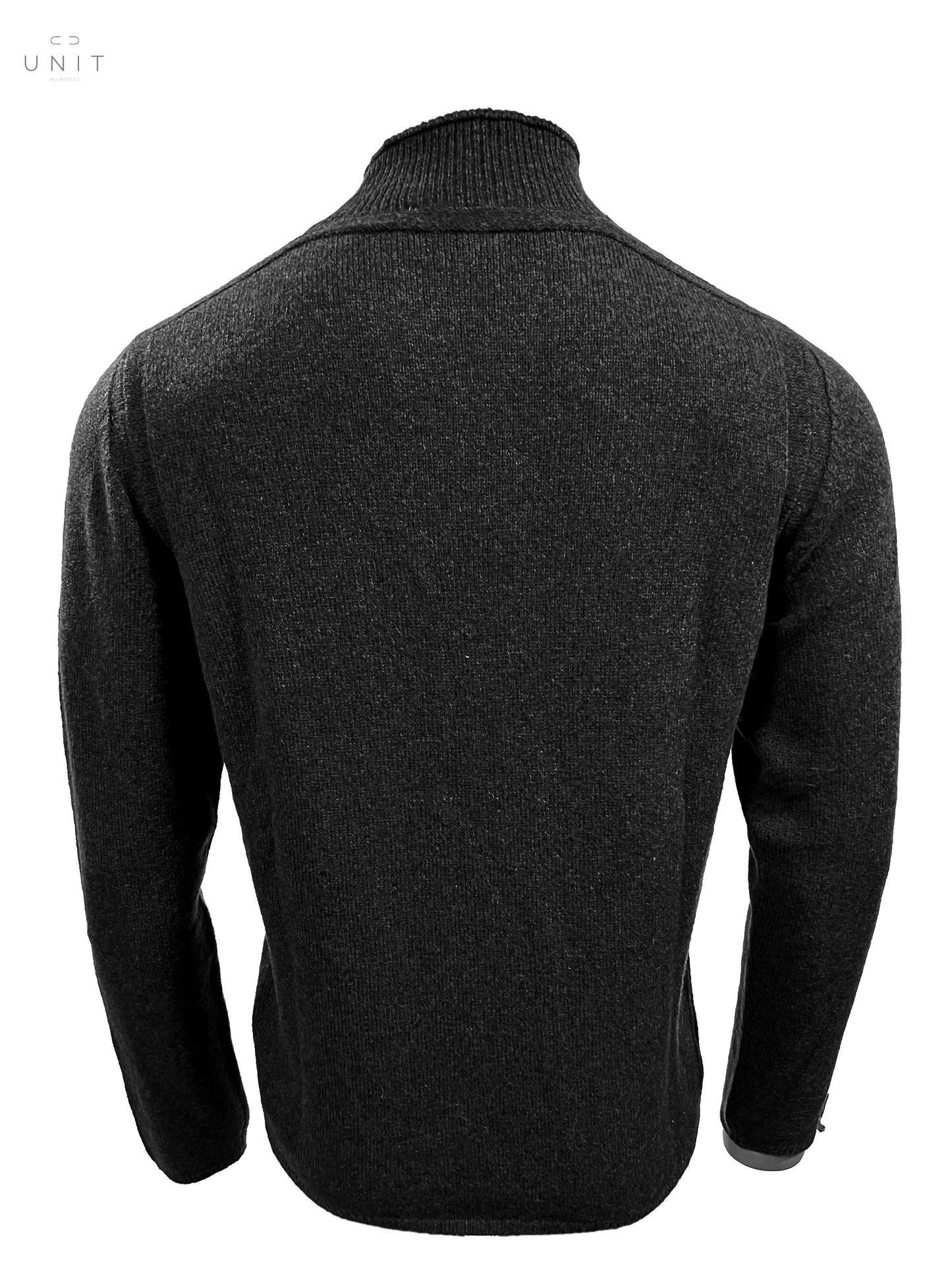 Roberto Collina , Merino/ Baby-Kamel Stehkragen, schwarz Roberto Collina