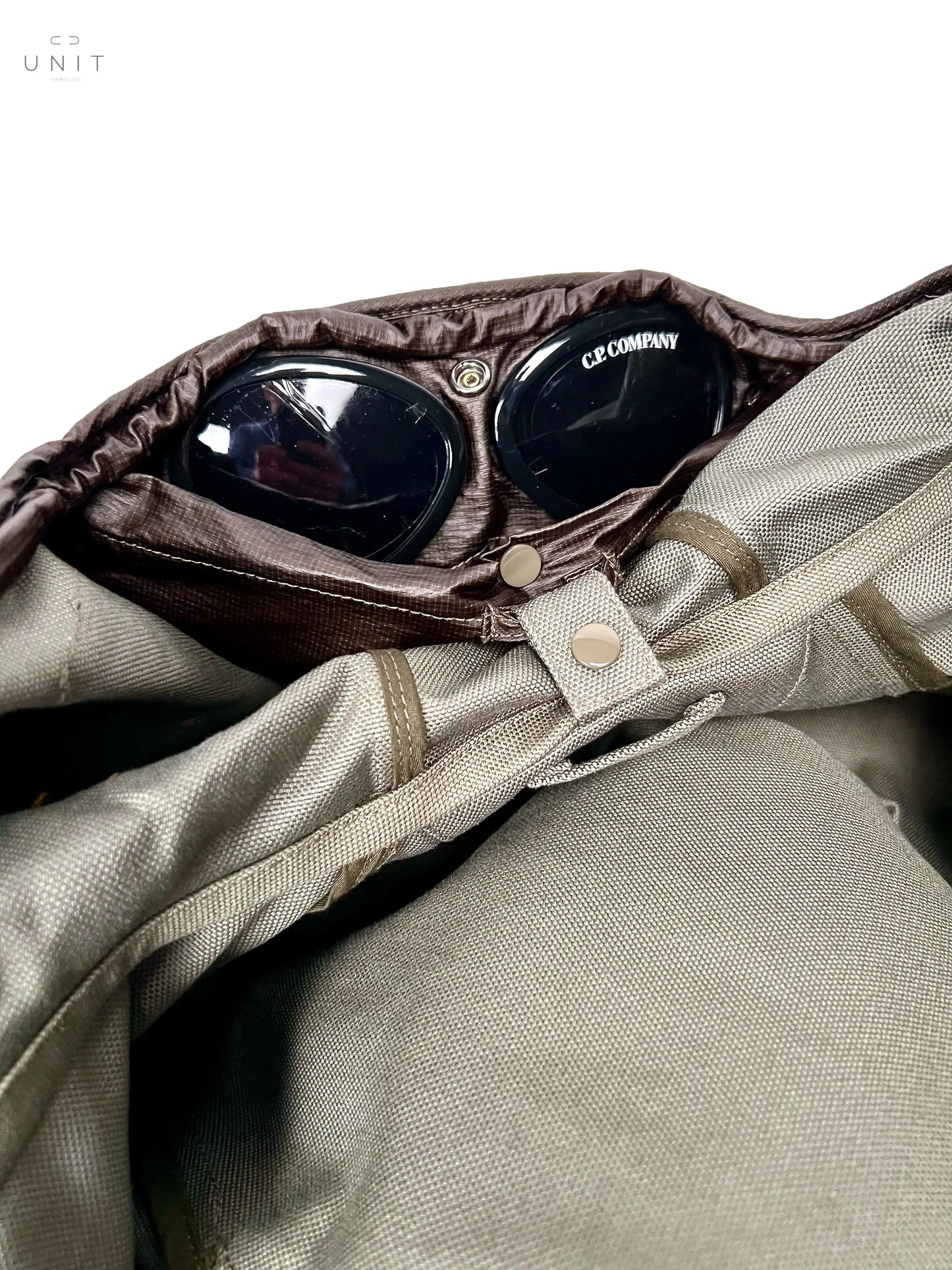 C.P. Company, Öljacke Toob Goggle Jacke, schlamm C.P. Company
