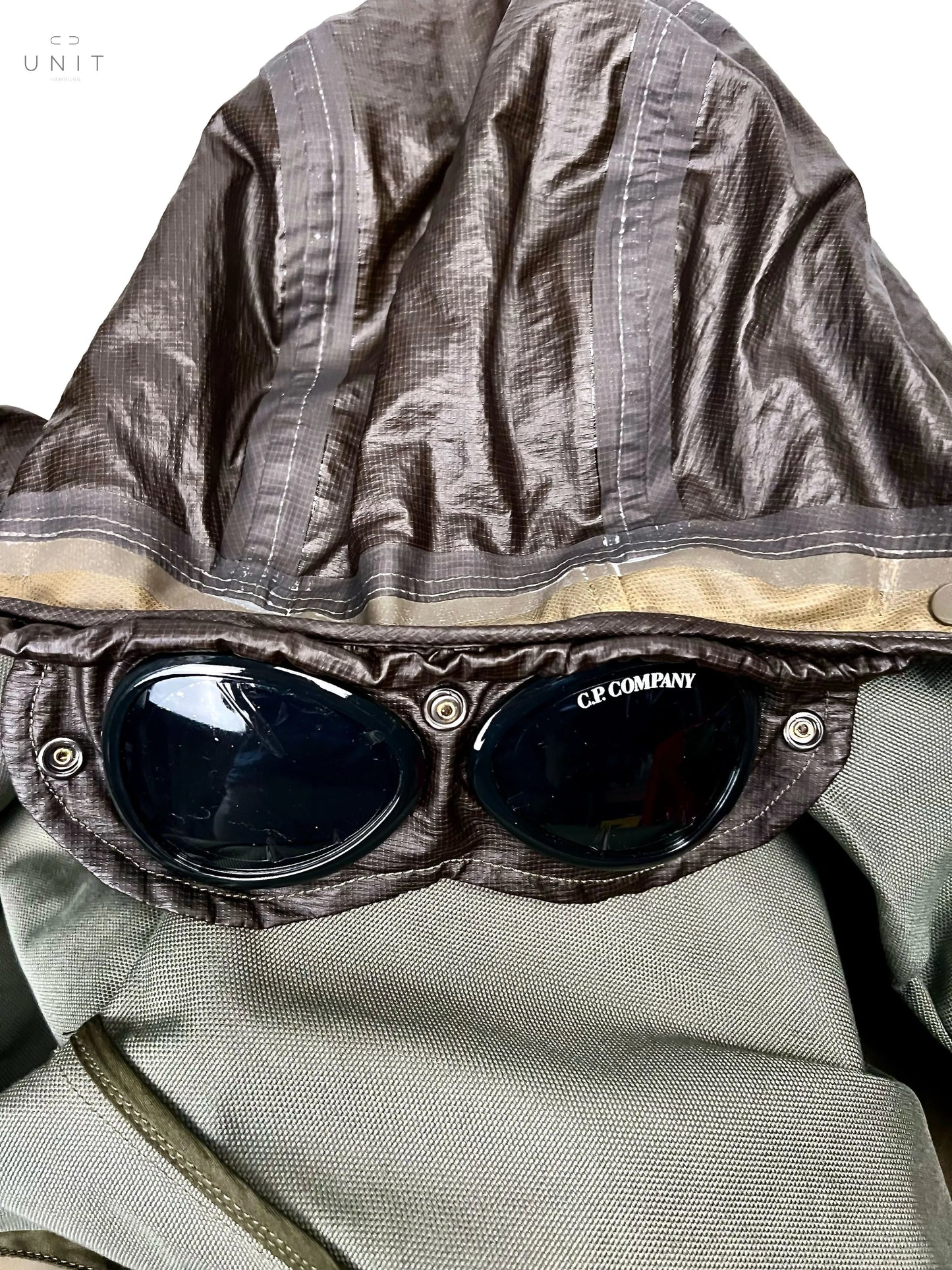 C.P. Company, Öljacke Toob Goggle Jacke, schlamm C.P. Company