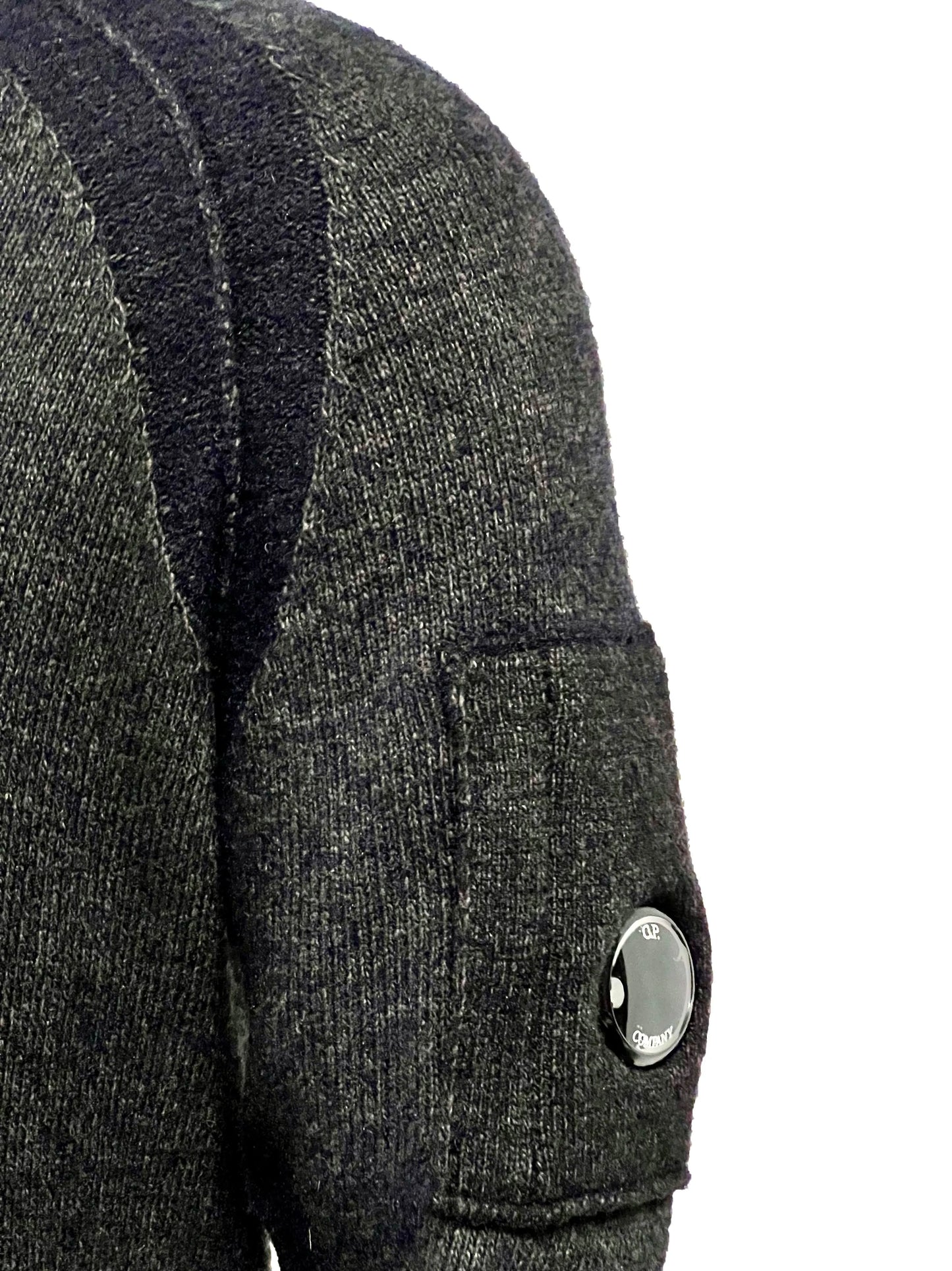 C.P. Company, Strickjacke mit Stehkragen, 2-farbig grau C.P. Company