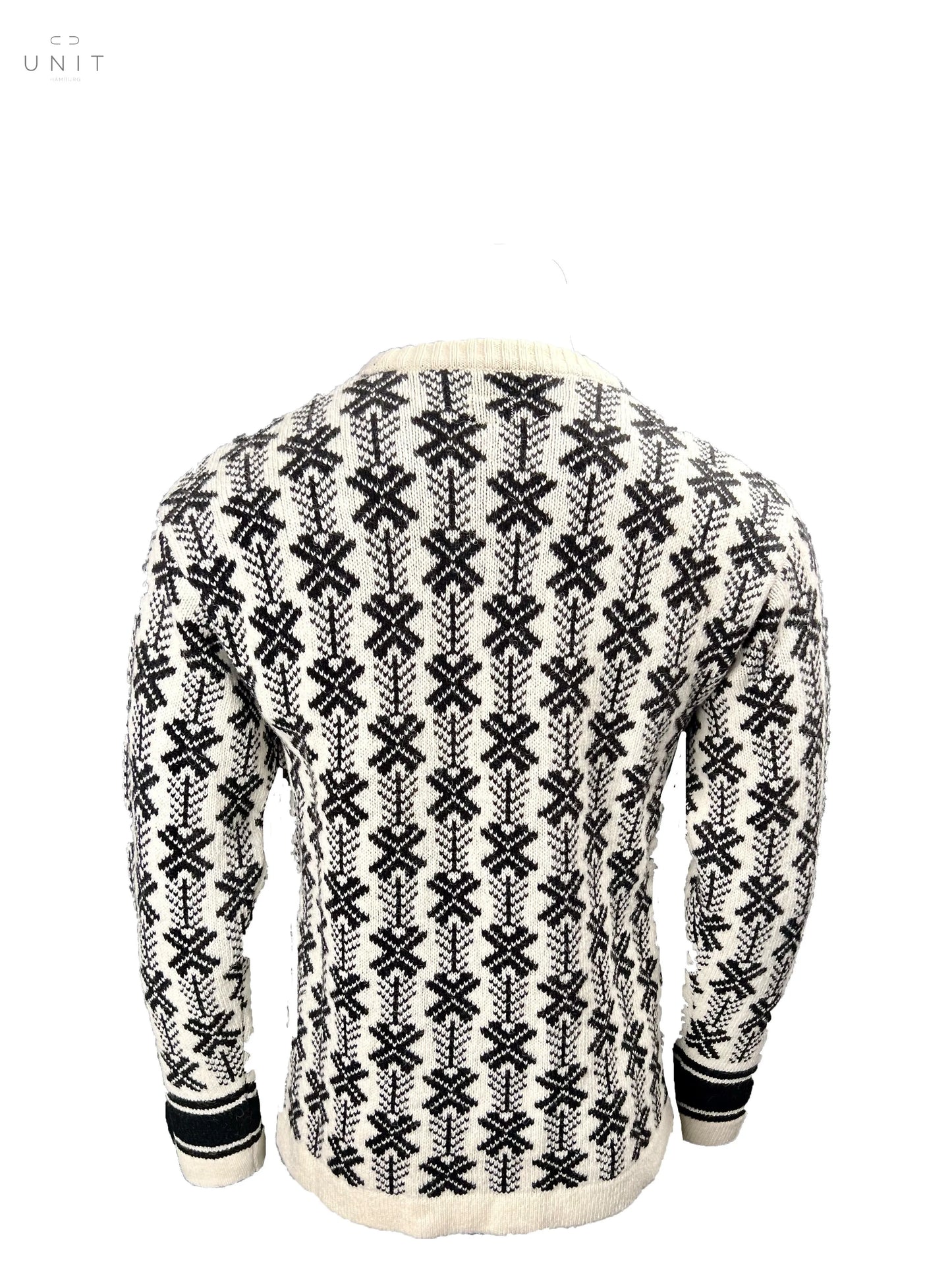 C.P. Company, Wollpullover mit Jaquard Logo, schwarz-weiß C.P. Company