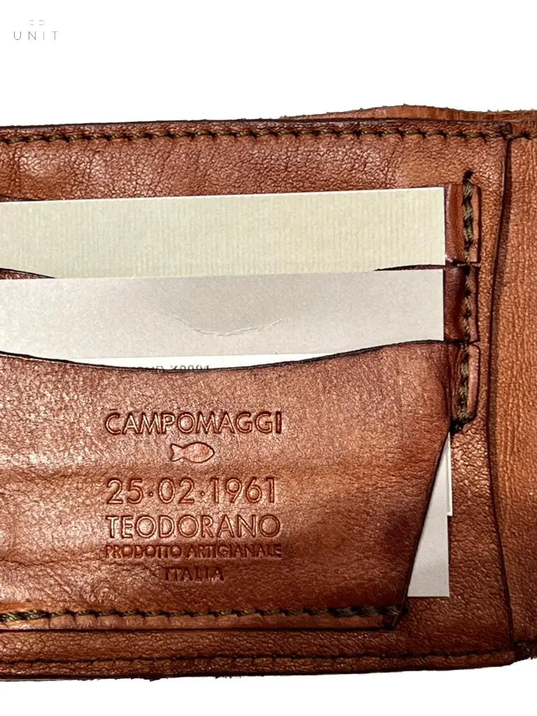 Campomaggi, Portemonnaie mit Münzfach, Kalbsleder, cognac Campomaggi