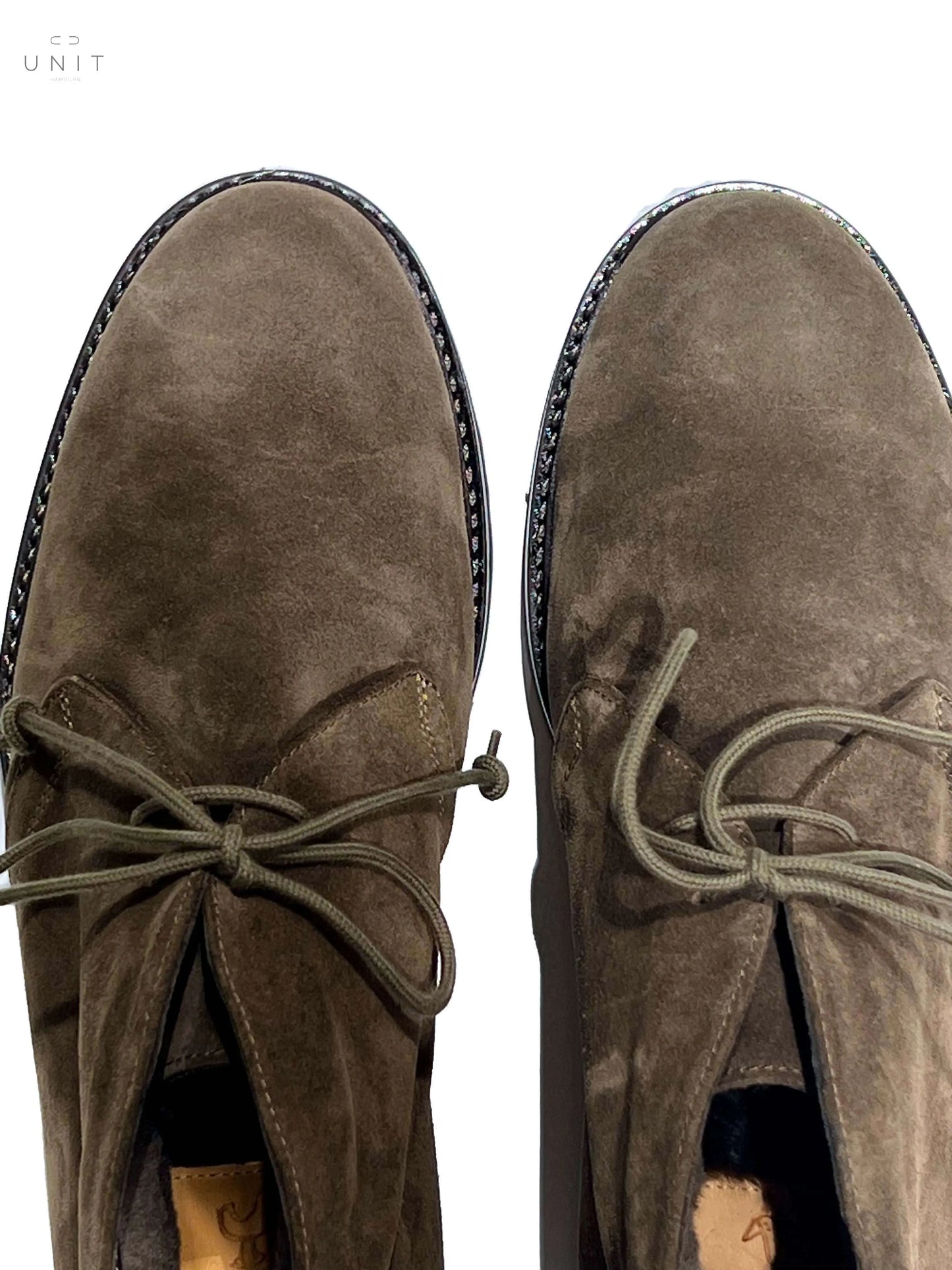 Elia Maurizi 100 Otterfox Desertboot Lammfellfutter, von oben betrachtet