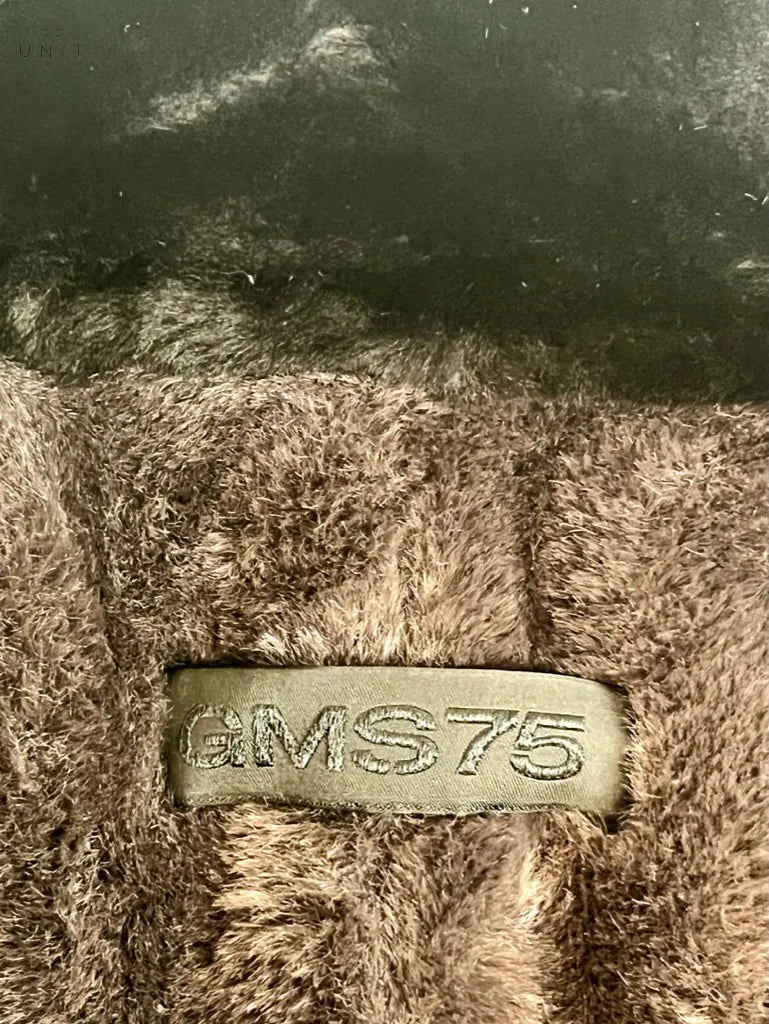 GMS75, Mantel aus Wolle mit Ledereinsatz, navy GMS75
