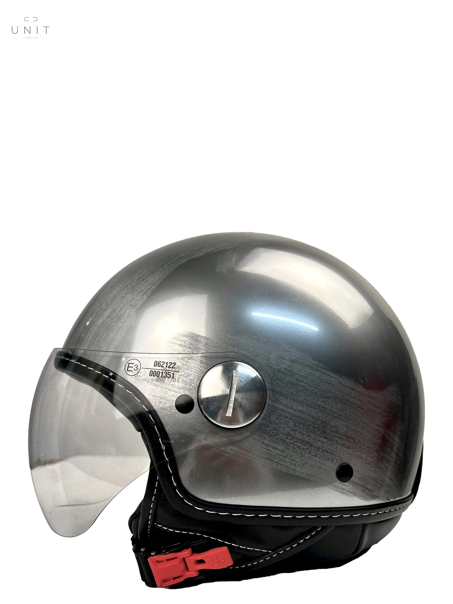 GULF Helm, Unikat, Einzelanfertigung US-Flag, Jethelm silber/schwarz GULF