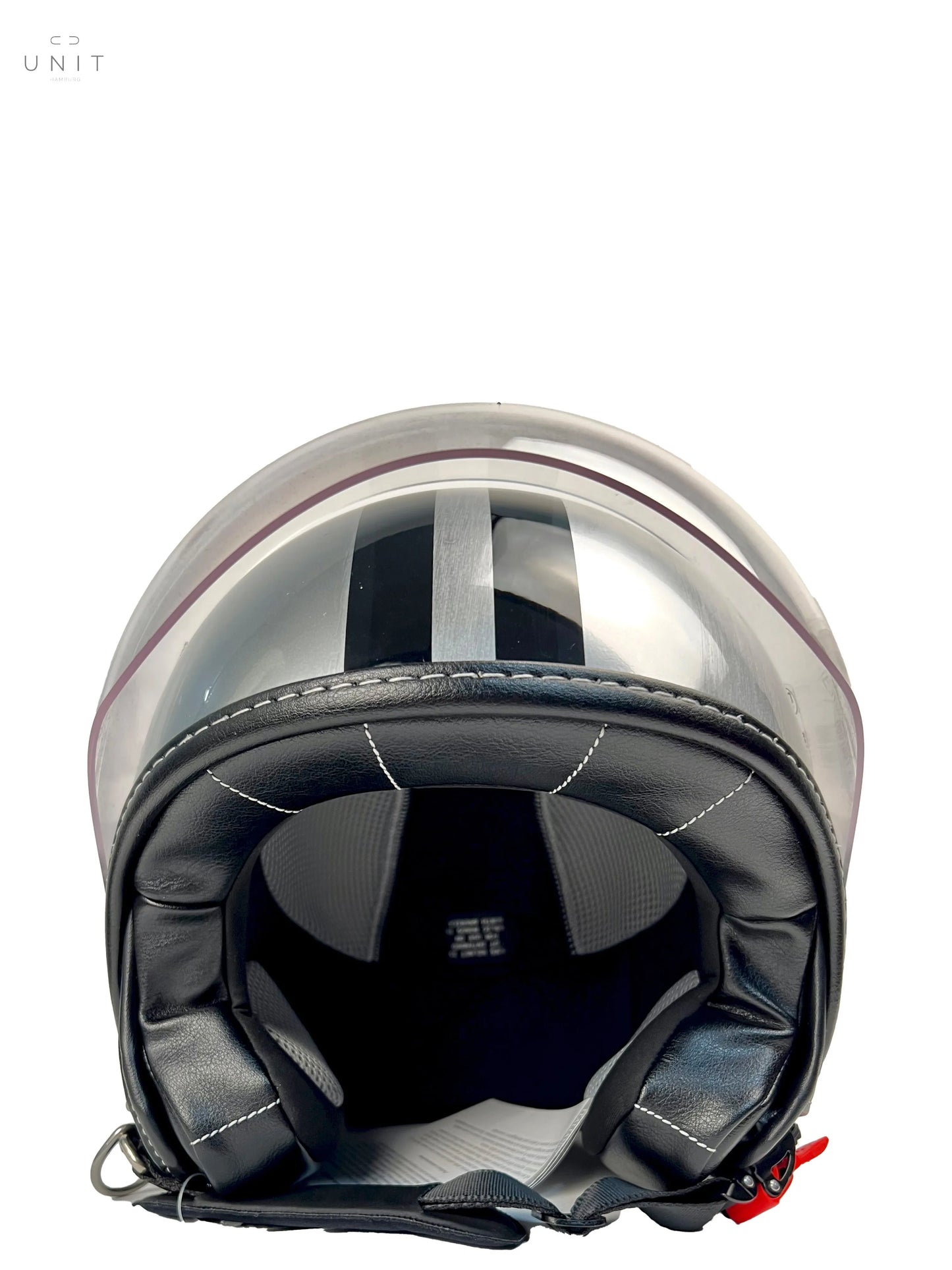 GULF Helm, Unikat, Einzelanfertigung US-Flag, Jethelm silber/schwarz GULF