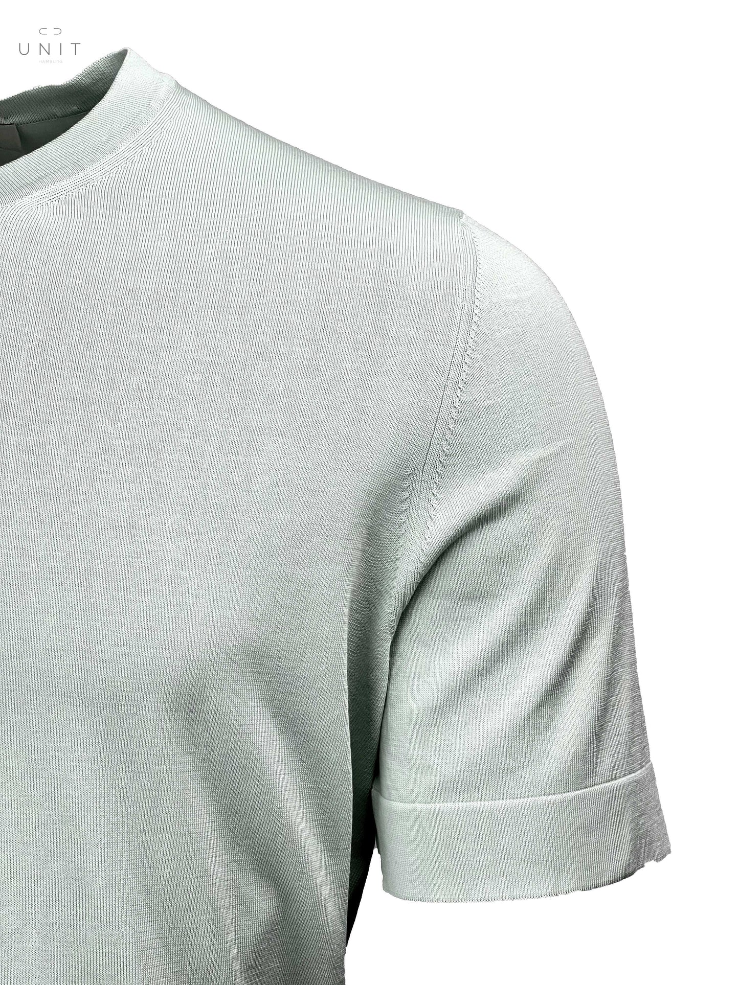 Detailaufnahme Gran Sasso 43168/21820 Organic Cotton T-Shirt Rundhals icegreen