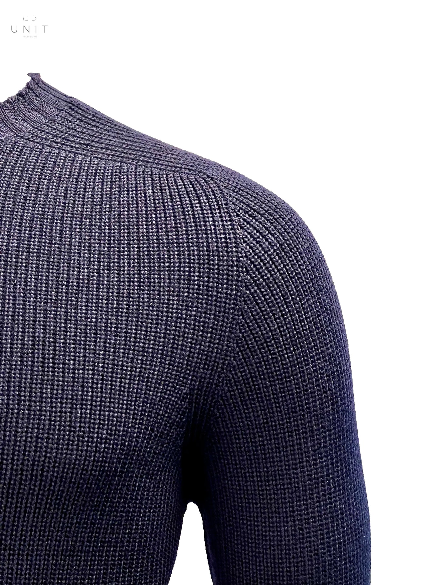 Gran Sasso, Rundhals Pullover, Rainwool navy Gran Sasso