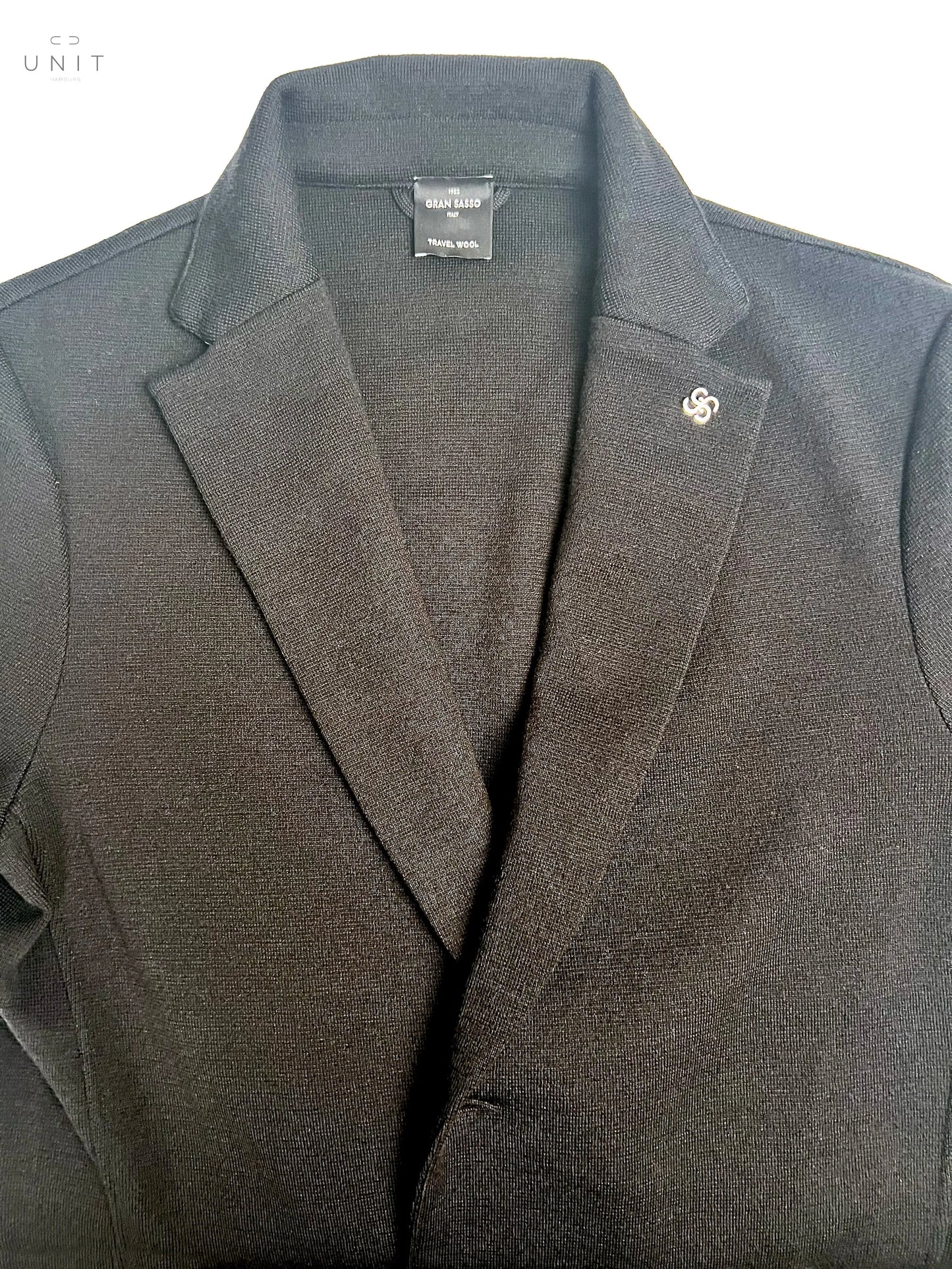 Gran Sasso, Travelwool Strick Sakko, schwarz Gran Sasso