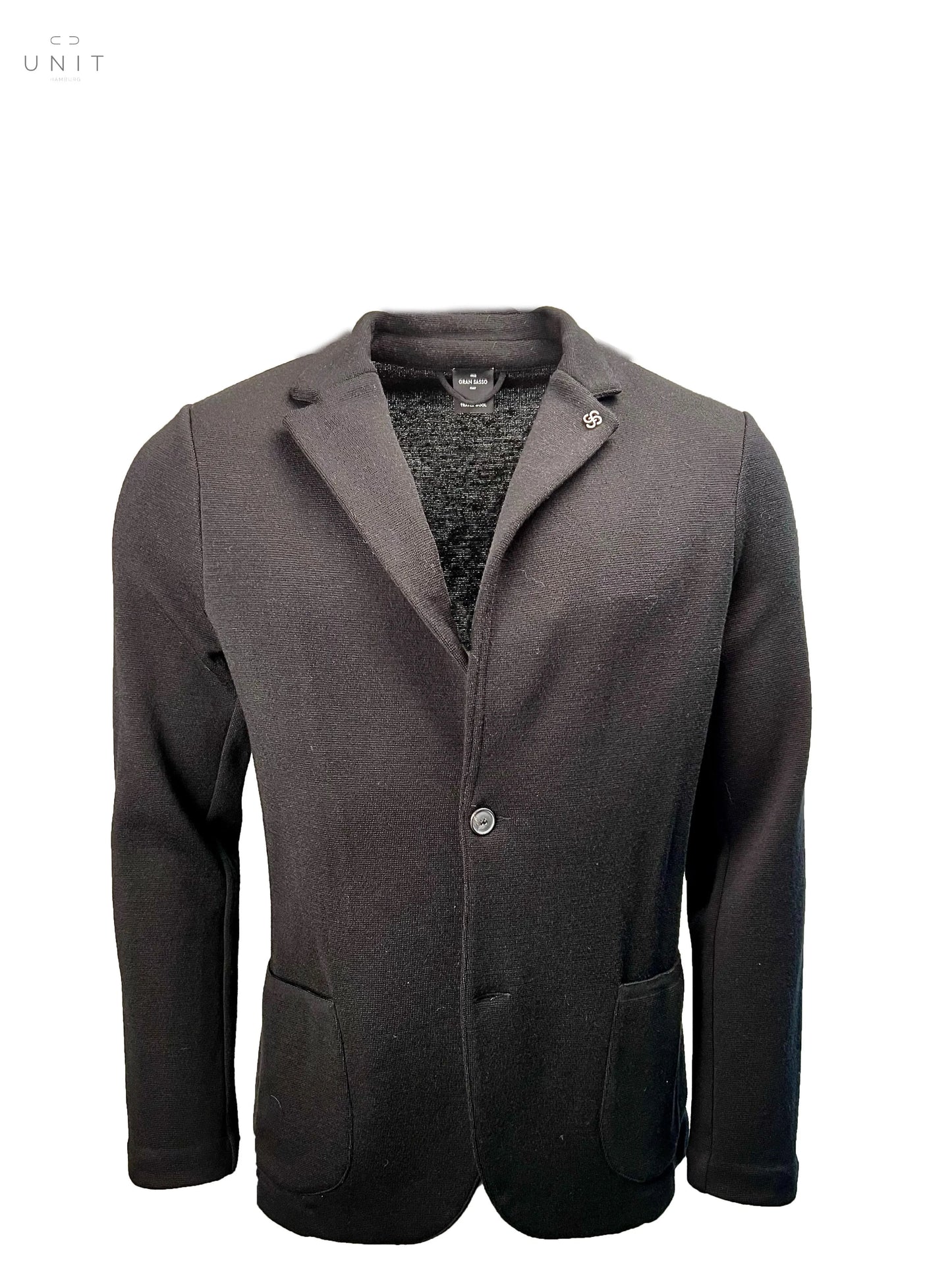 Gran Sasso, Travelwool Strick Sakko, schwarz Gran Sasso
