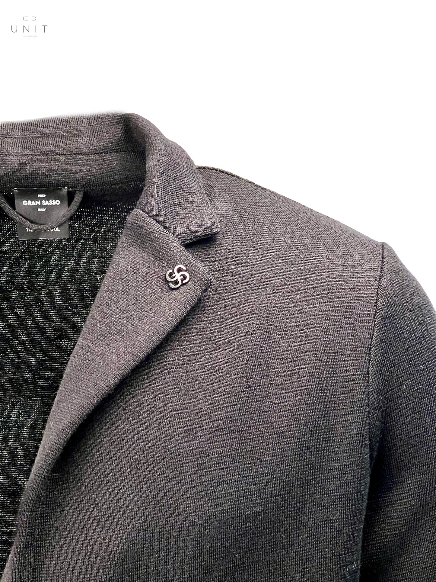 Gran Sasso, Travelwool Strick Sakko, schwarz Gran Sasso