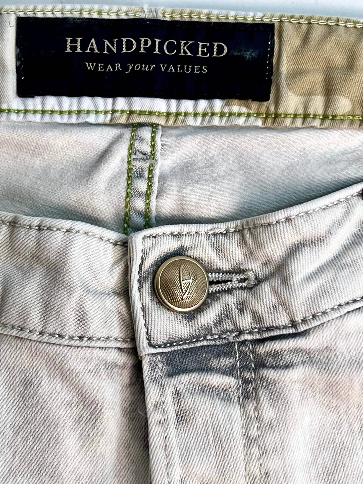 Bunddetail von Handpicked 07729 W3 ORVIETO Green Label light grey destroyed