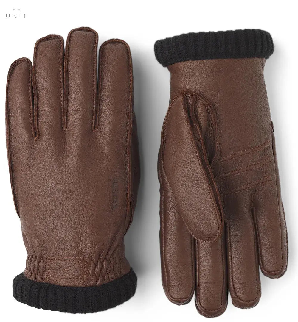Hestra, Hirschlederhandschuh mit Primaloft Futter, braun Hestra