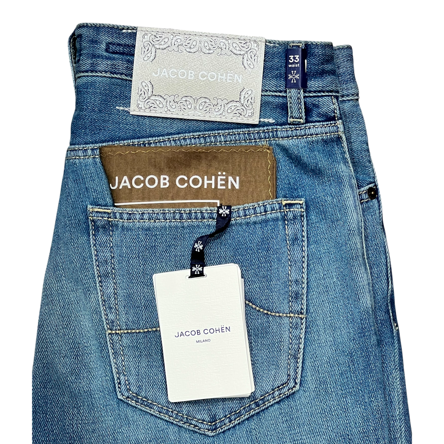 Jacob Cohën JUDE Mid Blue – dezente Dirty Wash, midblu