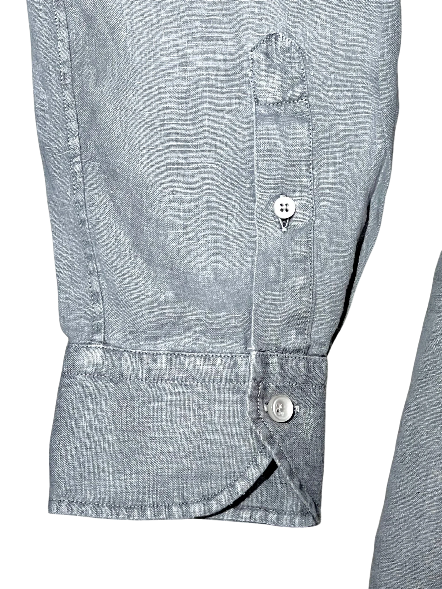 XACUS Leinenhemd Grau mit G_PWDR-Färbung, grau