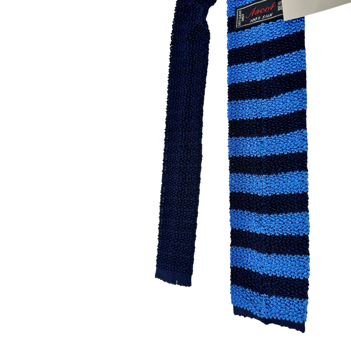 Ascot, Seidenstrickkrawatte, blau-navy