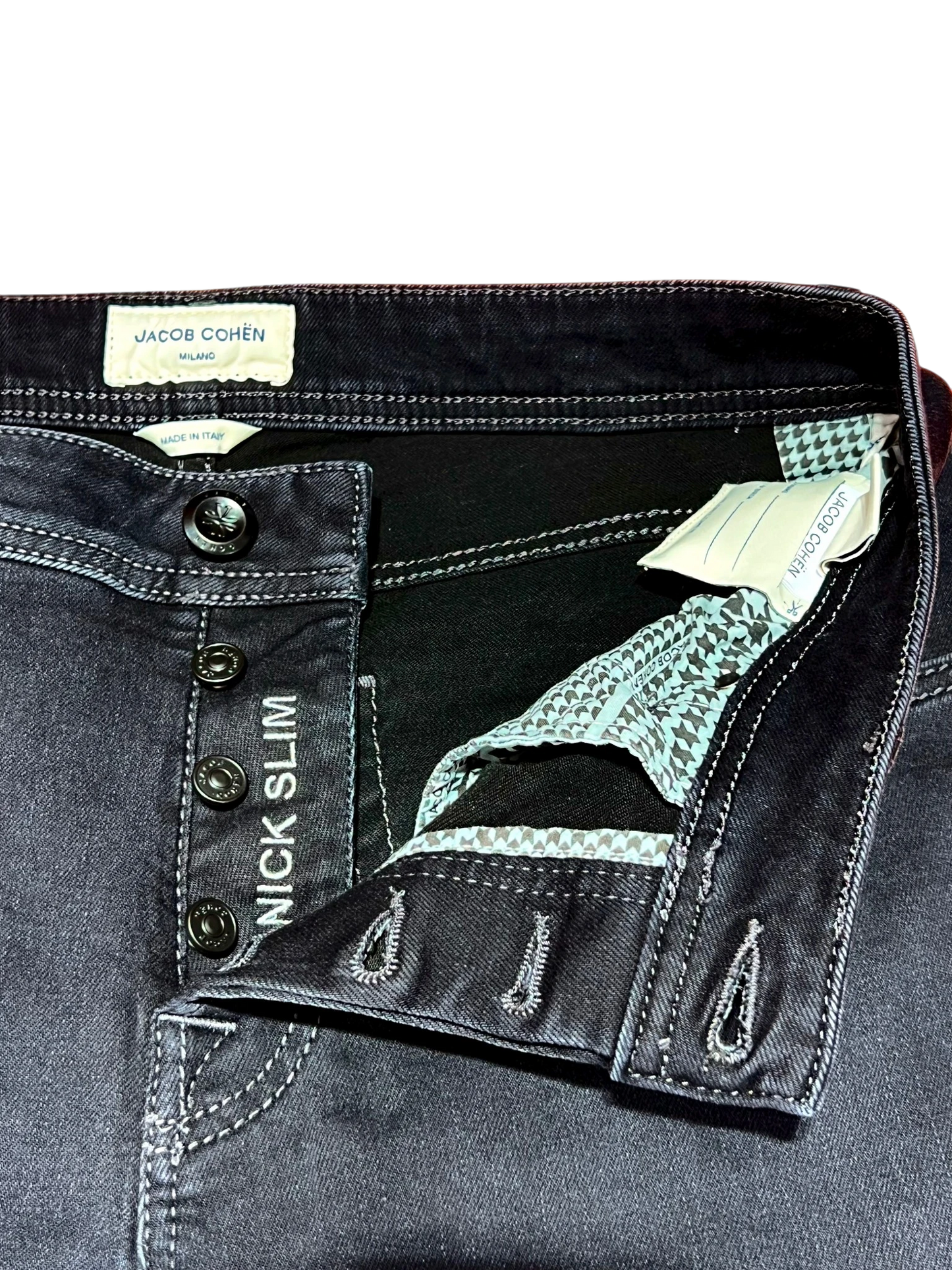 Jacob Cohën, NICK SLIM, black label, washed black