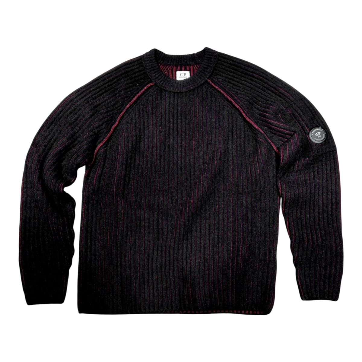 C.P. Company 21CMAC734A 005269G MAGLIA IN LANA E FELPA BICOLORE