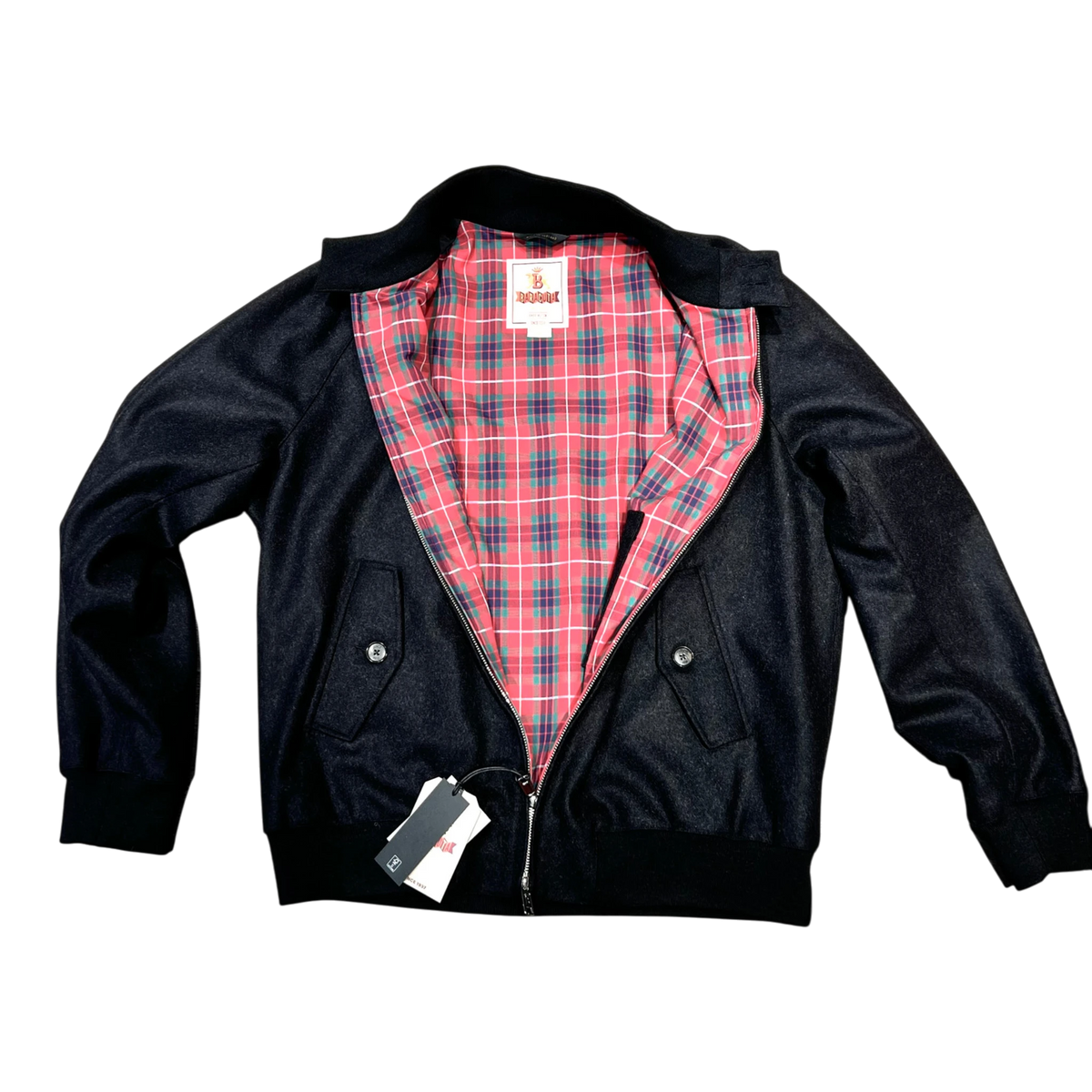 Baracuta G9 Unpadded Melton Harrington-Jacke, antra