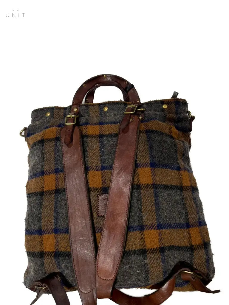 Campomaggi, Rucksack, Tartan Karo/ Kalb, oliv-gelb - UNIT Hamburg