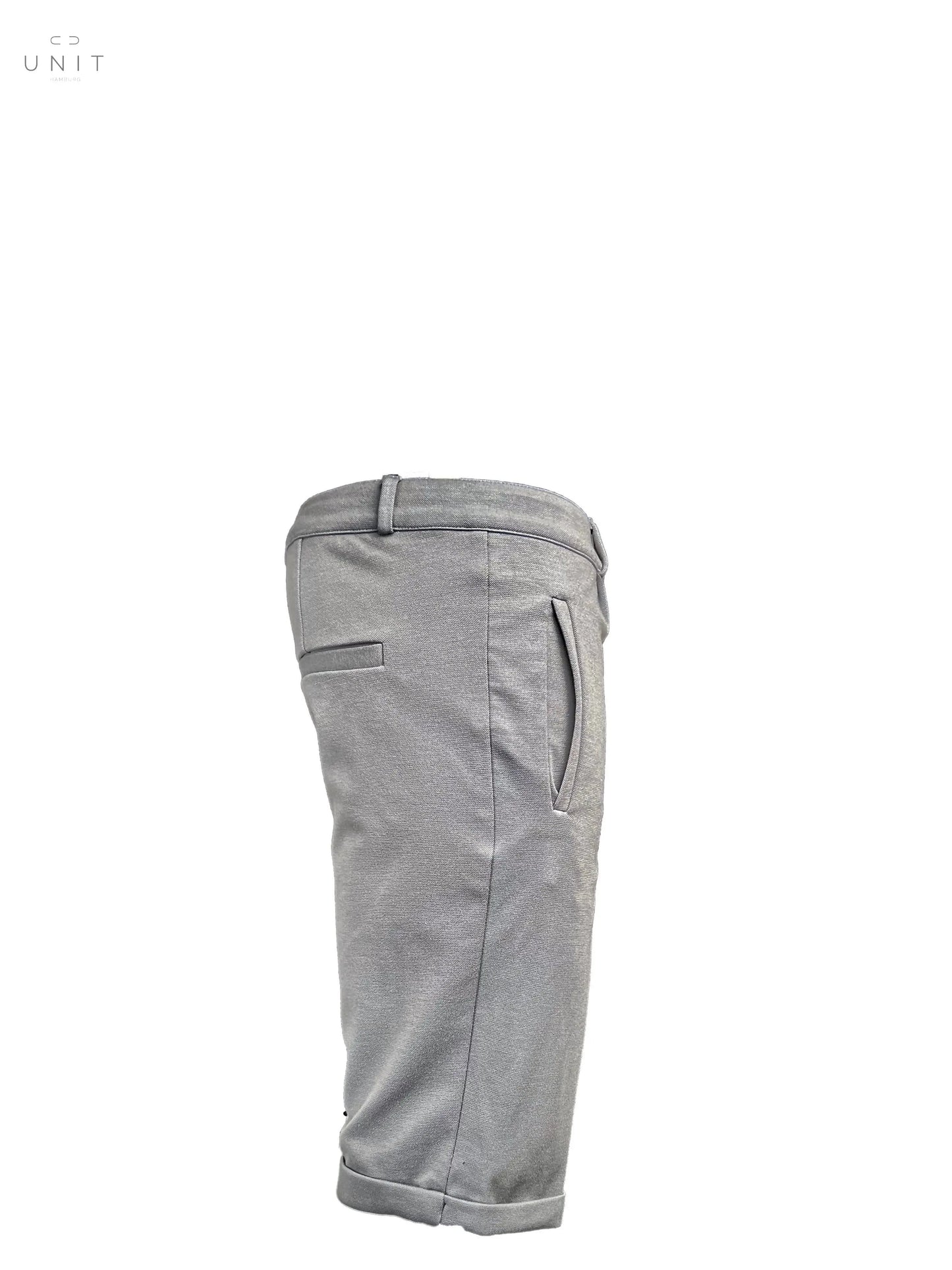 Seitliche Betrachtung Kiefermann 432-56090 Jaro Shorts Bundfalte grau