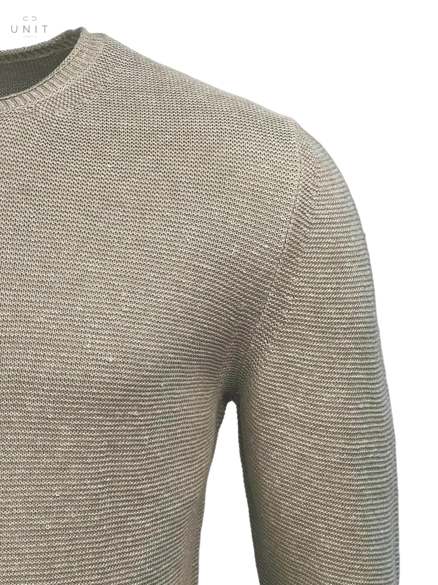 Detail Ansicht von Never Laundry 23190/18606 Leinen/ Baumwolle Rundhals salbei
