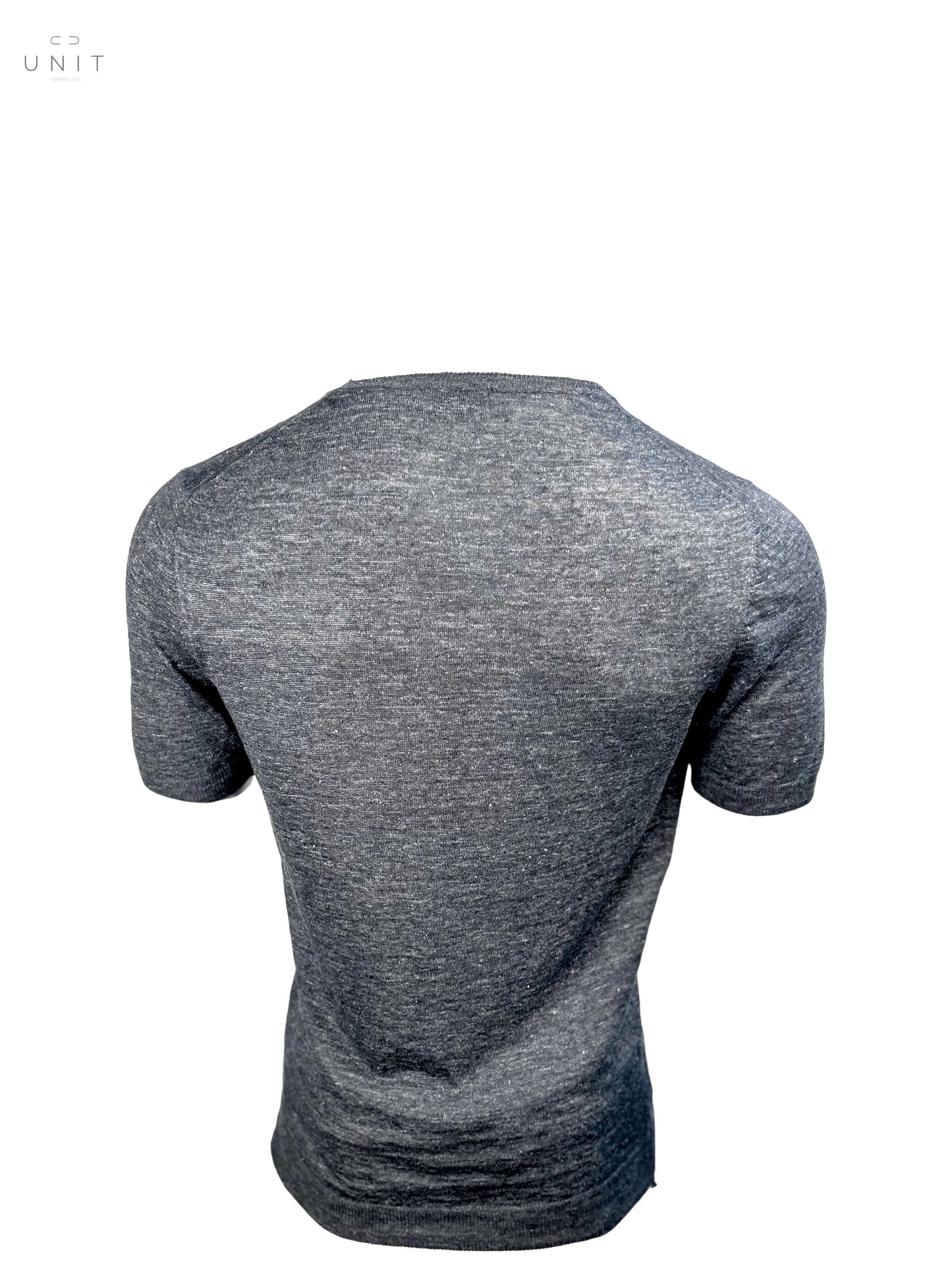 Rücken von Never Laundry 57177/24801 Leinen T-Shirt Rundhals grau