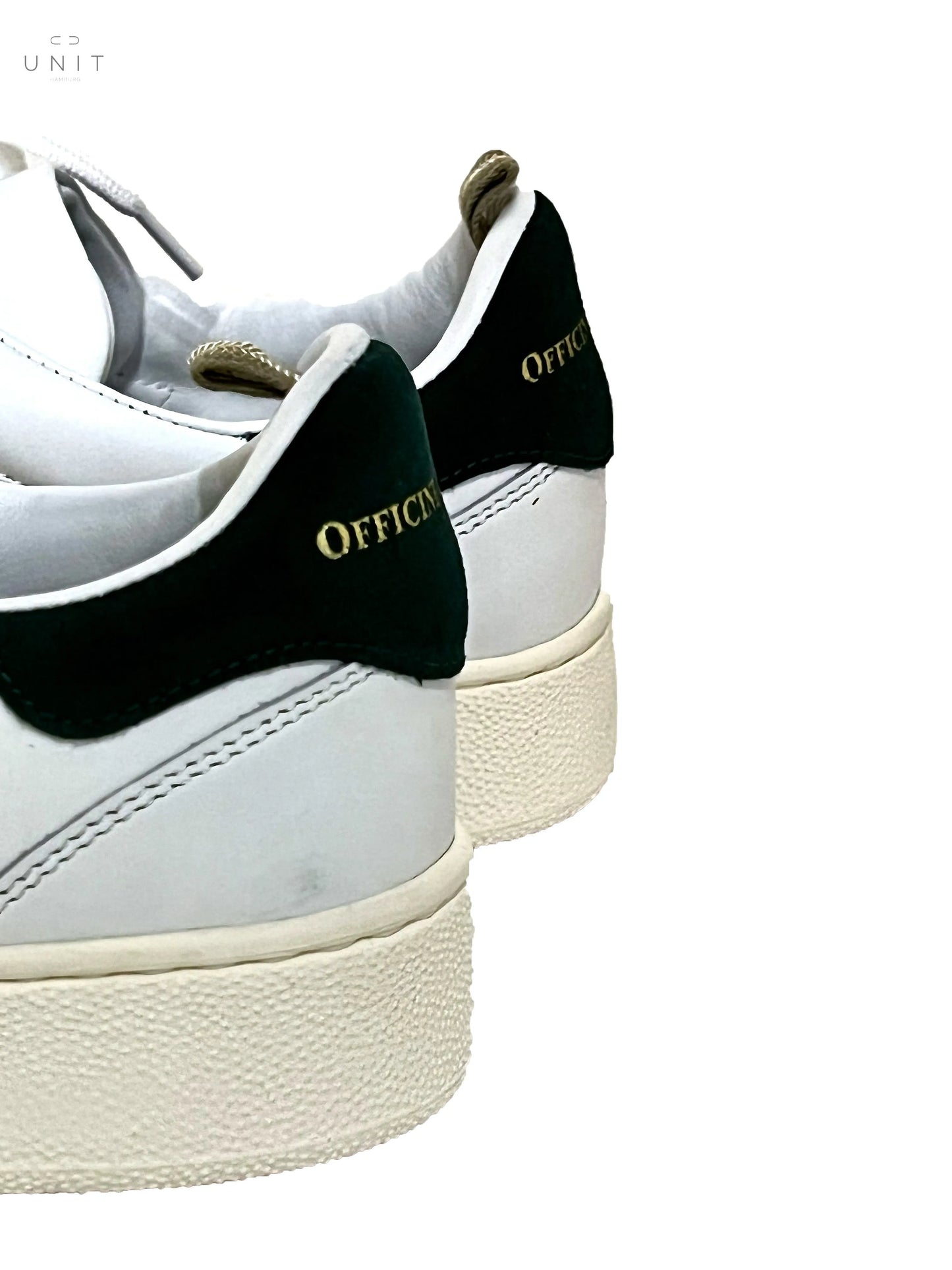 Officine Creative, weißer Sneaker, extraleicht, weiß-grün Officine Creative