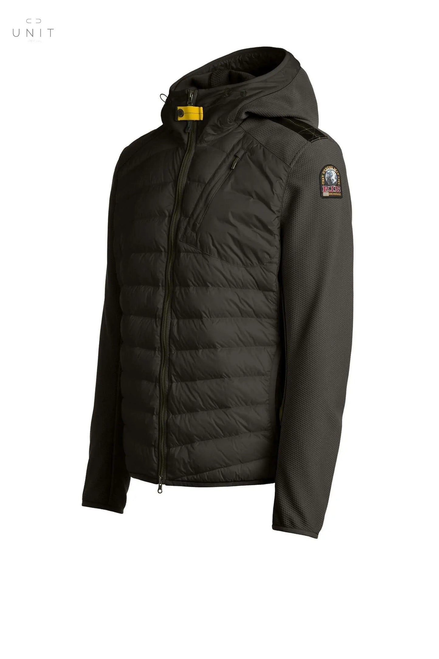 Parajumpers NOLAN - MAN, FLEECE/NYLON HOODED JACKET, graphit, online only