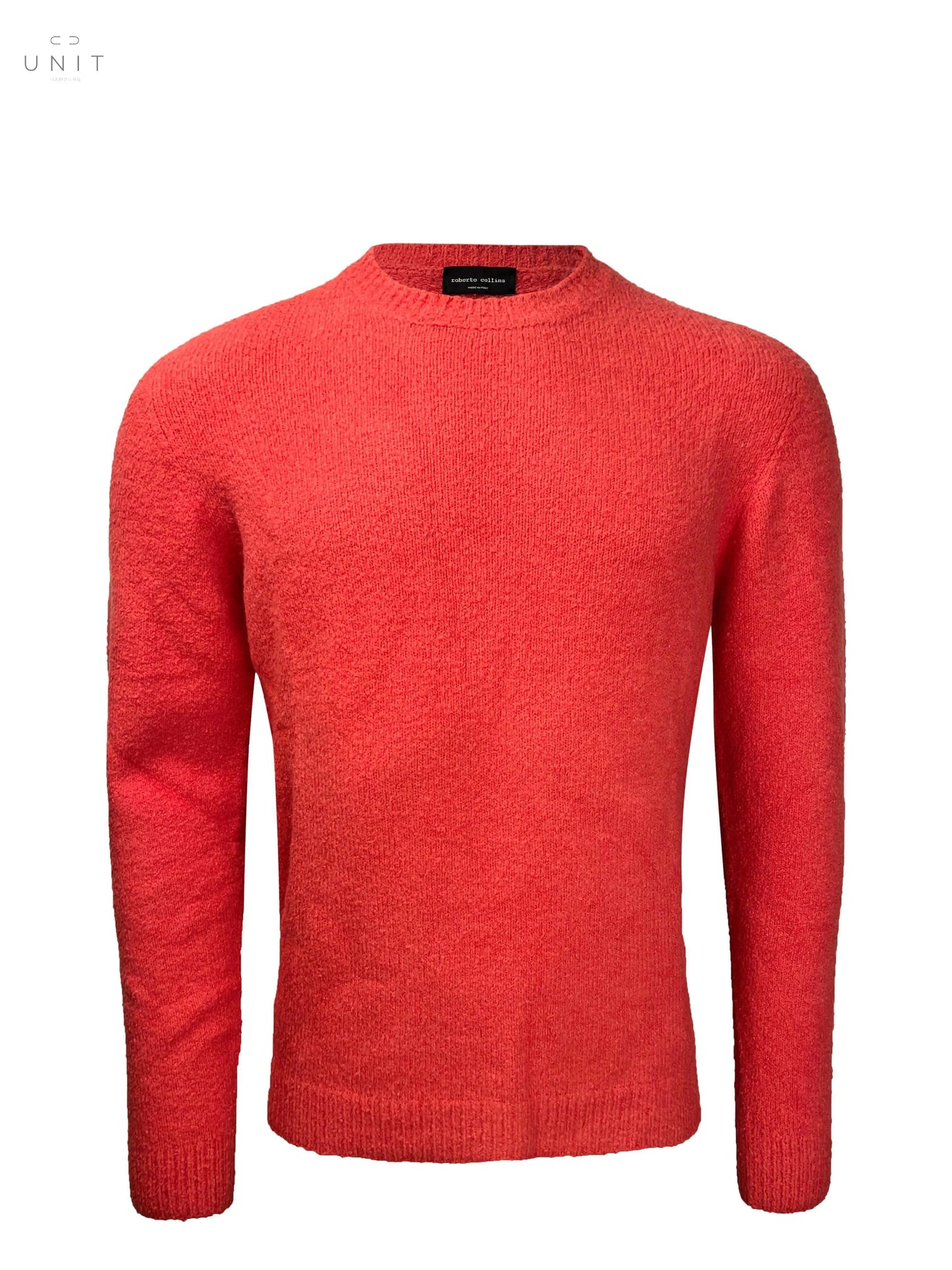 Roberto Collina, leichter Baumwollbouqle Pullover, koralle - UNIT Hamburg