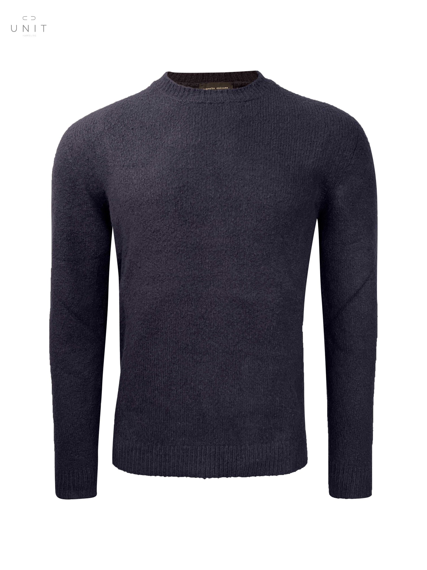 Roberto Collina, leichter Baumwollbouqle Pullover, navy - UNIT Hamburg