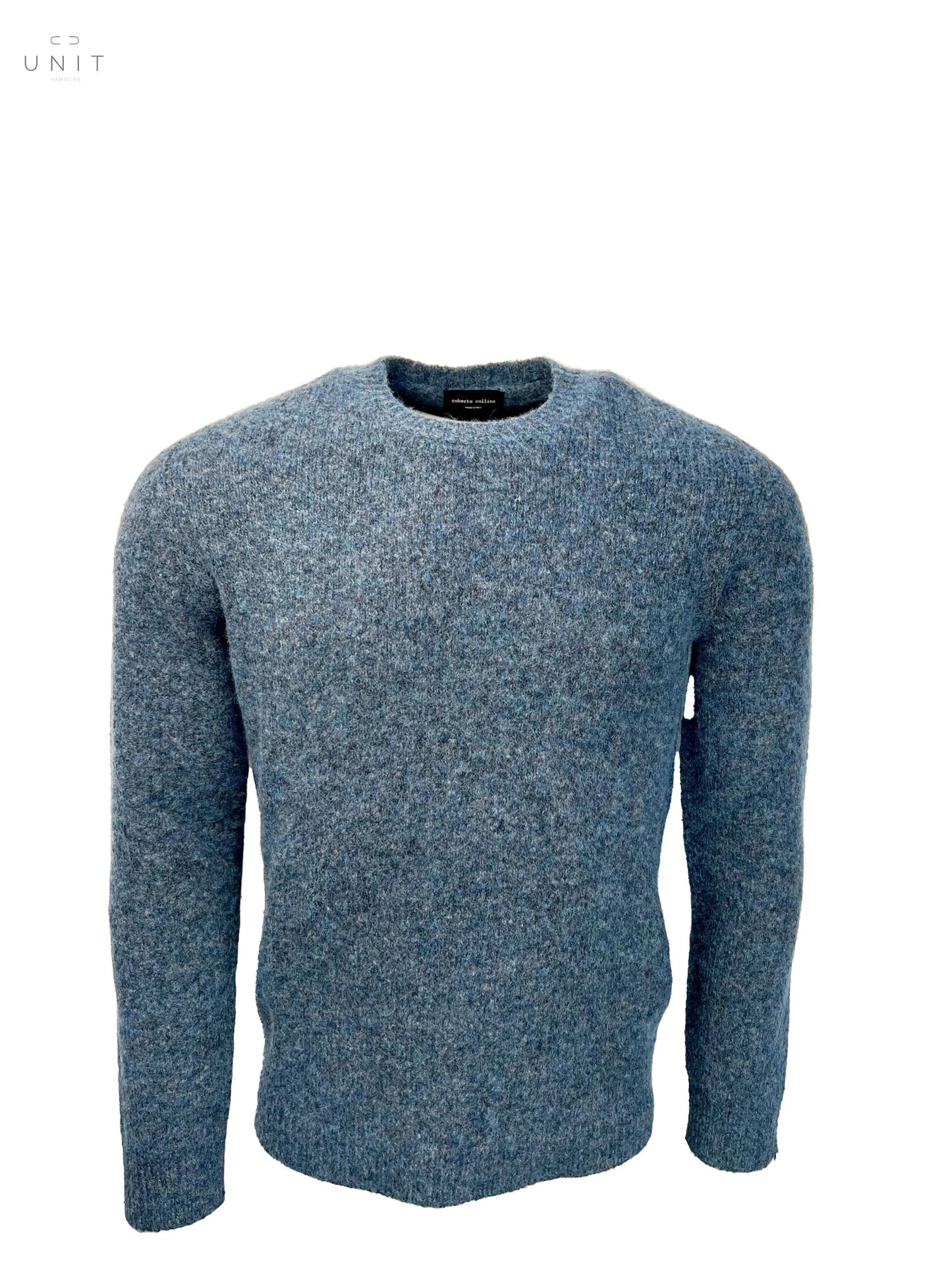 Roberto Collina, sehr leichte Bouqléware, Raglanarm, blau - UNIT Hamburg