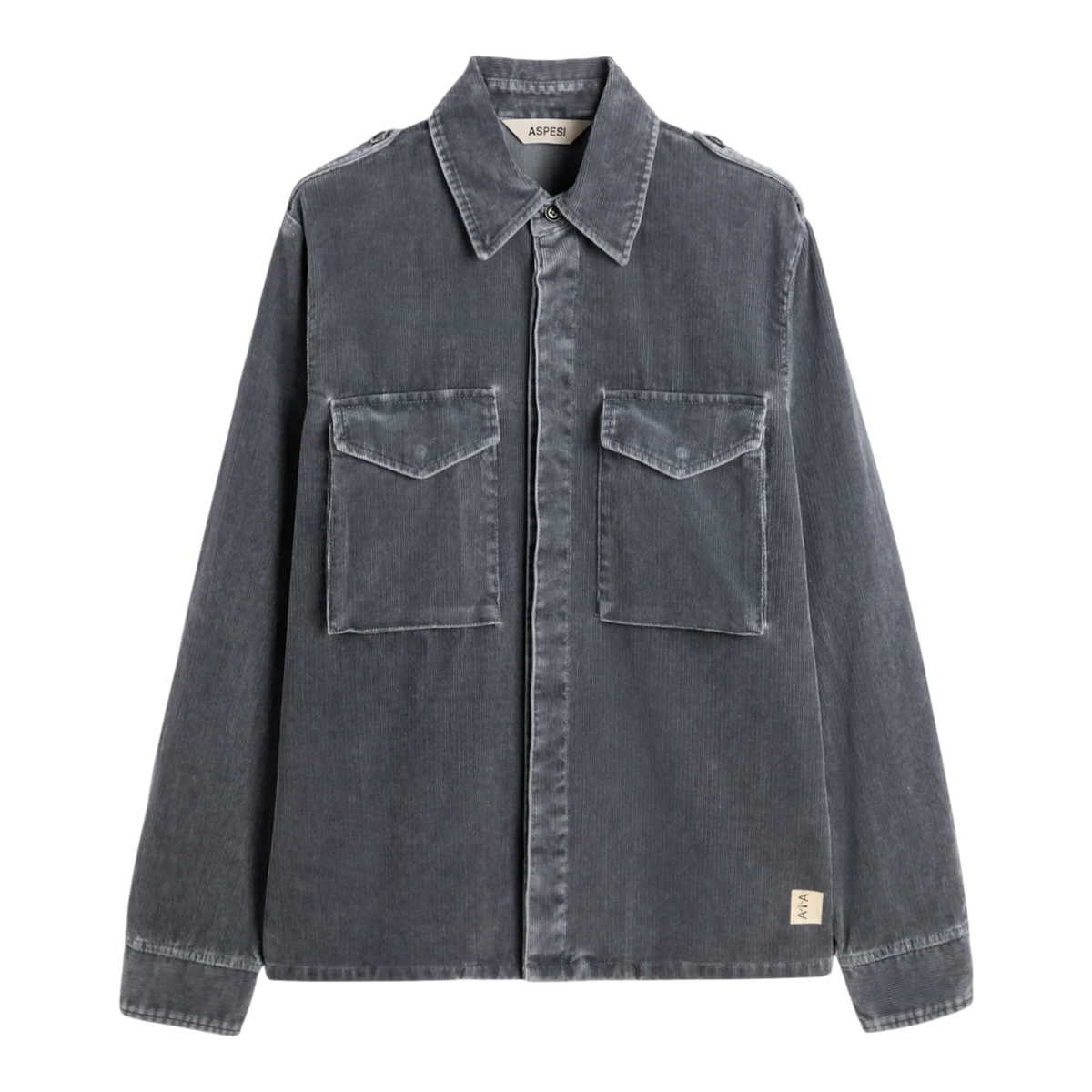 Aspesi Field Shirt Corduroy cenere, mittelgrau - UNIT Hamburg