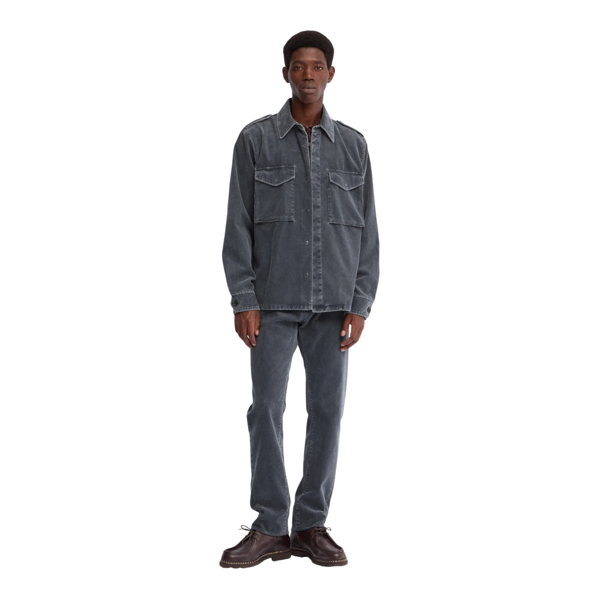 Aspesi Field Shirt Corduroy cenere, mittelgrau - UNIT Hamburg