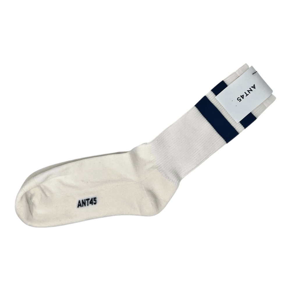 UNIT Hamburg - ANT45, Bernera, Sportstrumpf, weiß mit blauen Ringel - ANT45