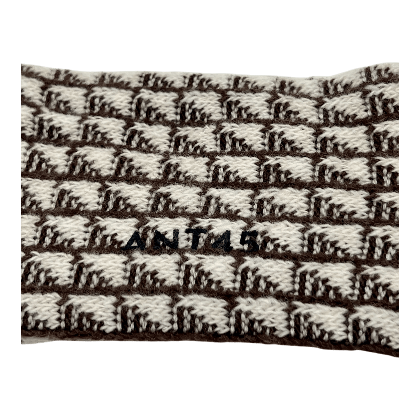 UNIT Hamburg - ANT45 TELDE Wollsocken – Hahnentritt aus Wolle & Baumwolle, braun - ANT45