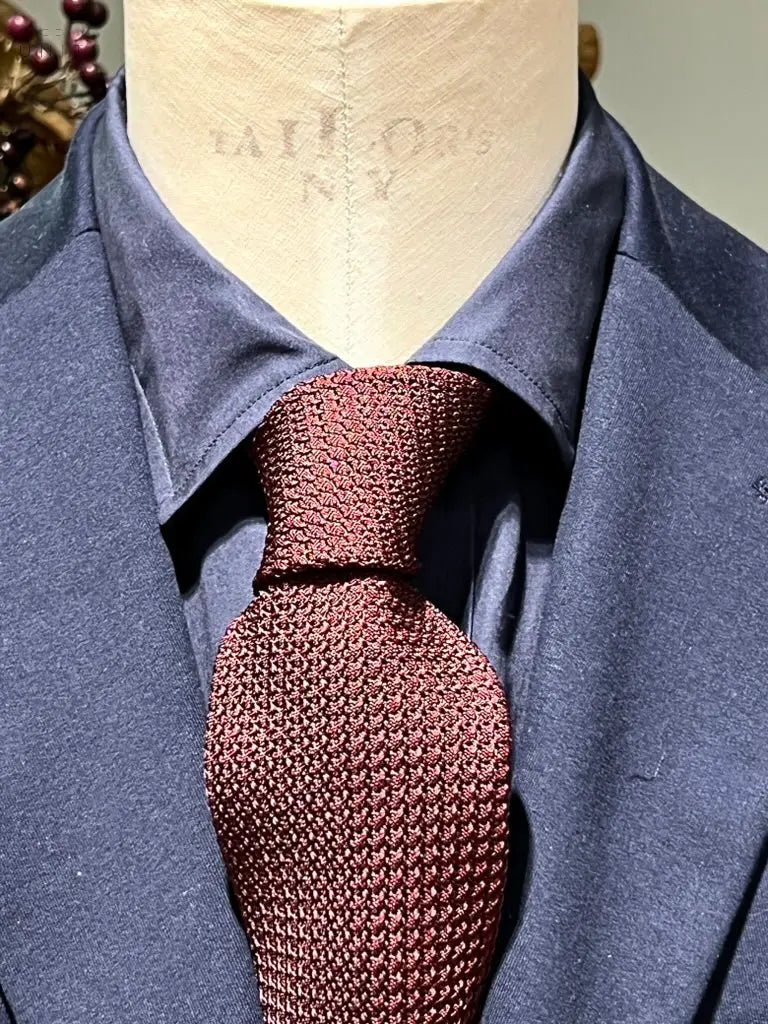 Ascot, cravate grenadine, oxblood - UNIT Hamburg