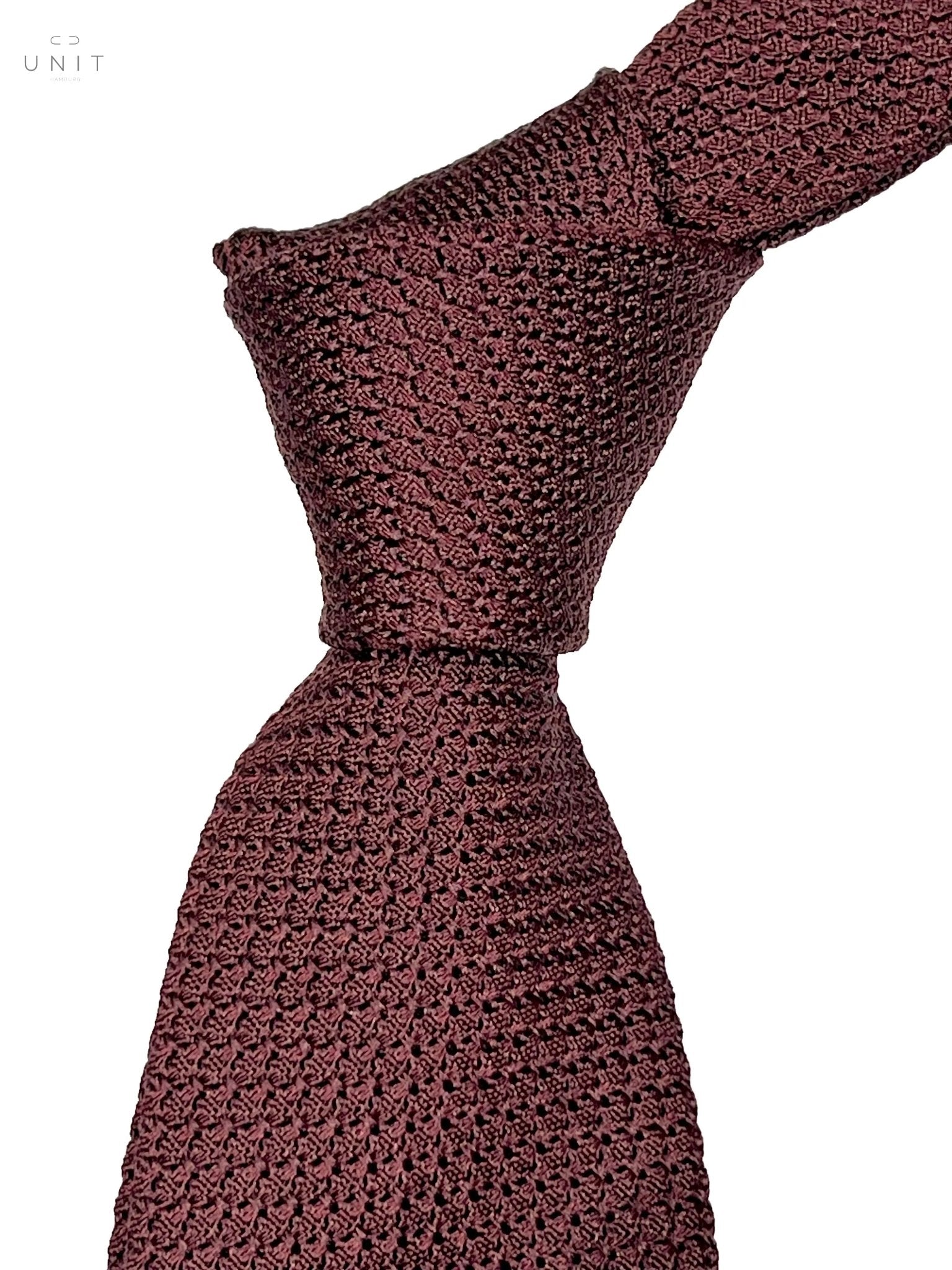 Ascot, cravate grenadine, oxblood - UNIT Hamburg