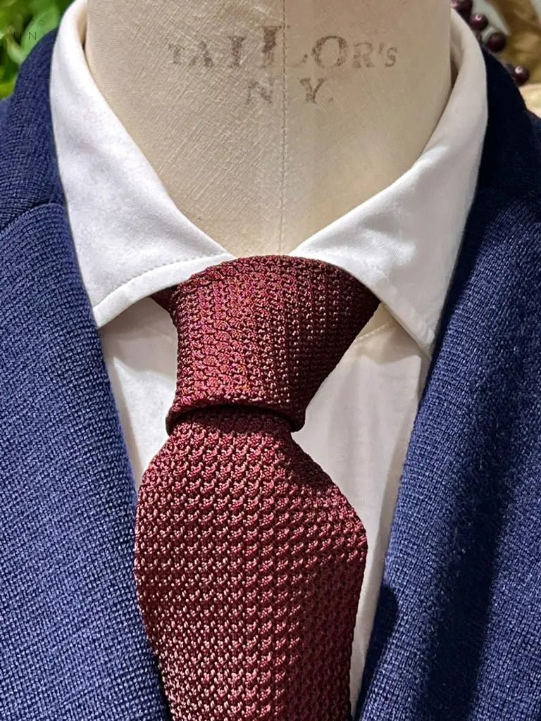 Ascot, cravate grenadine, oxblood - UNIT Hamburg