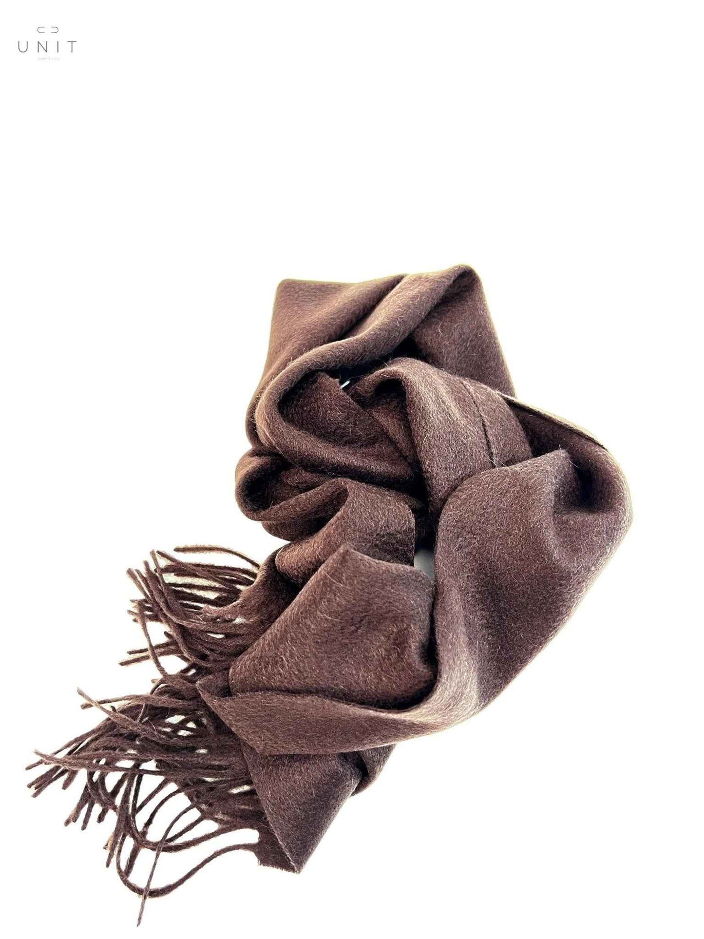 アスコット、スカーフ、30x160cm、カシミア、チョコレートブラウン - UNIT Hamburg
