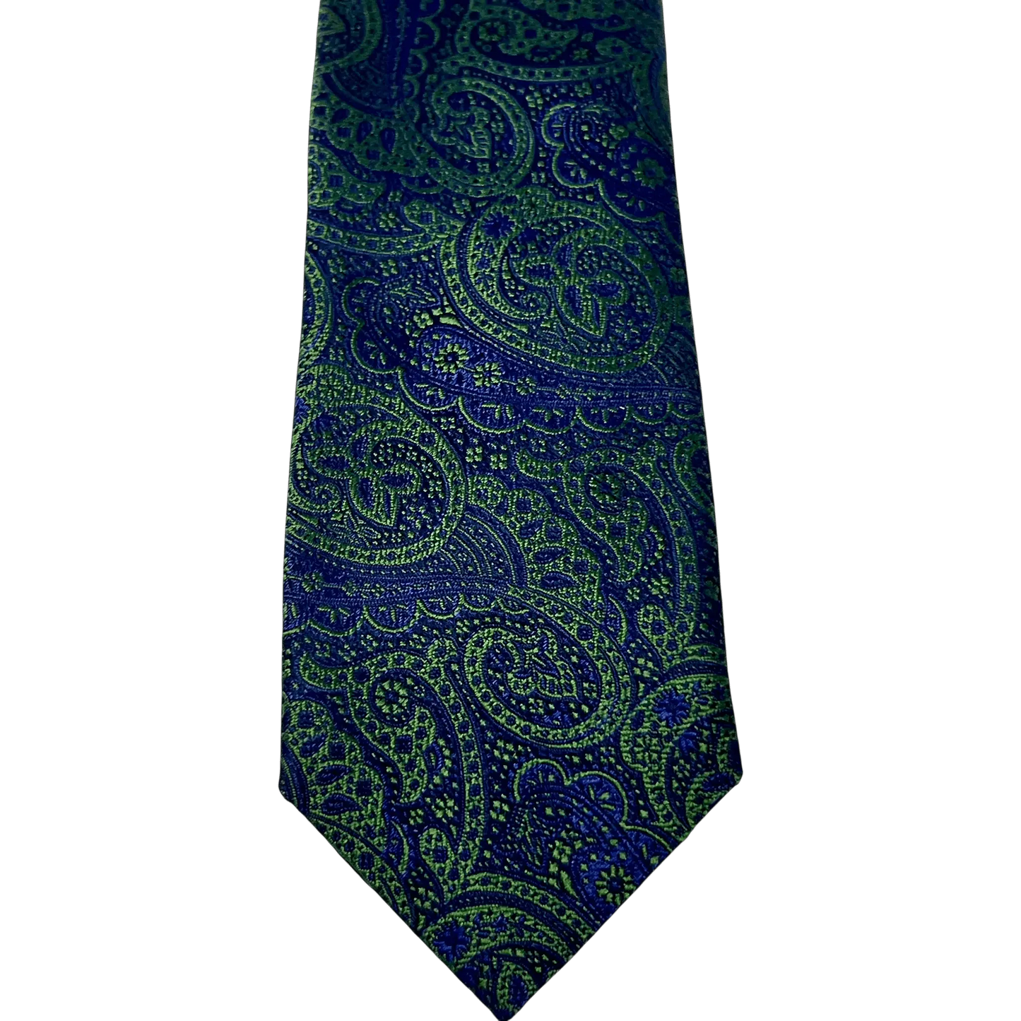 UNIT Hamburg - Ascot, Seidenkrawatte, Paisley, grün - blau - Ascot