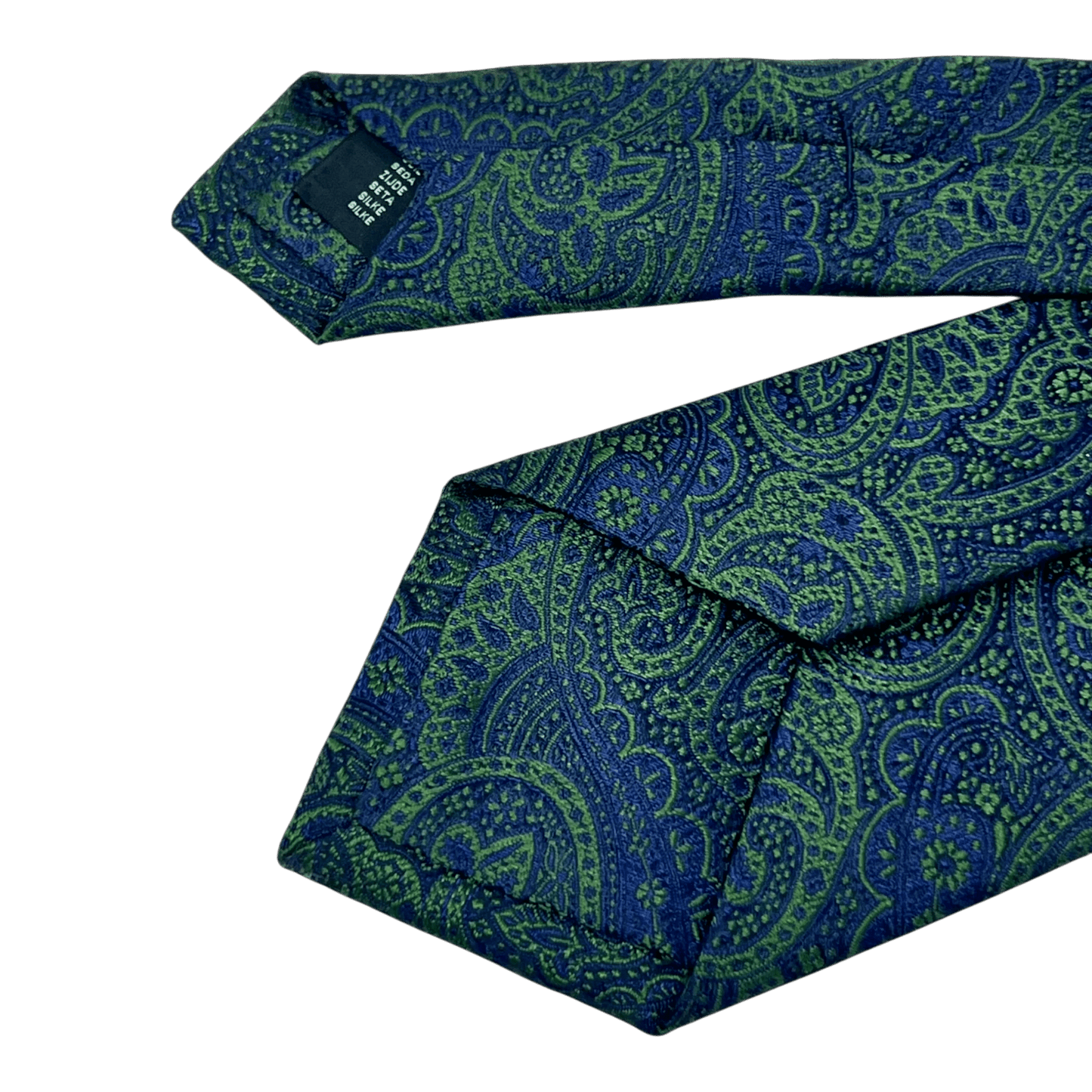 UNIT Hamburg - Ascot, Seidenkrawatte, Paisley, grün - blau - Ascot