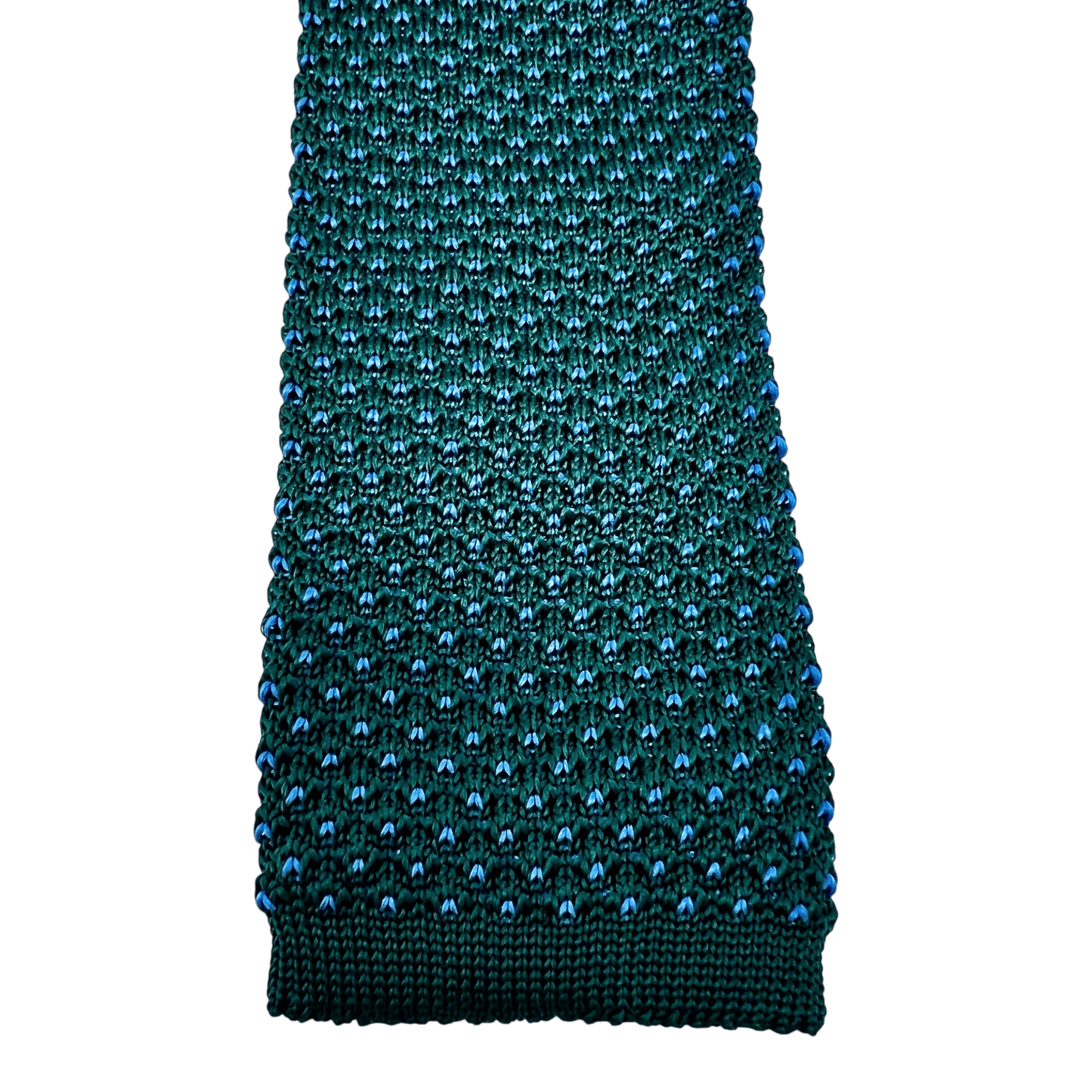 UNIT Hamburg - Ascot, Seidenstrickkrawatte bottlegreen–himmelblau - Ascot